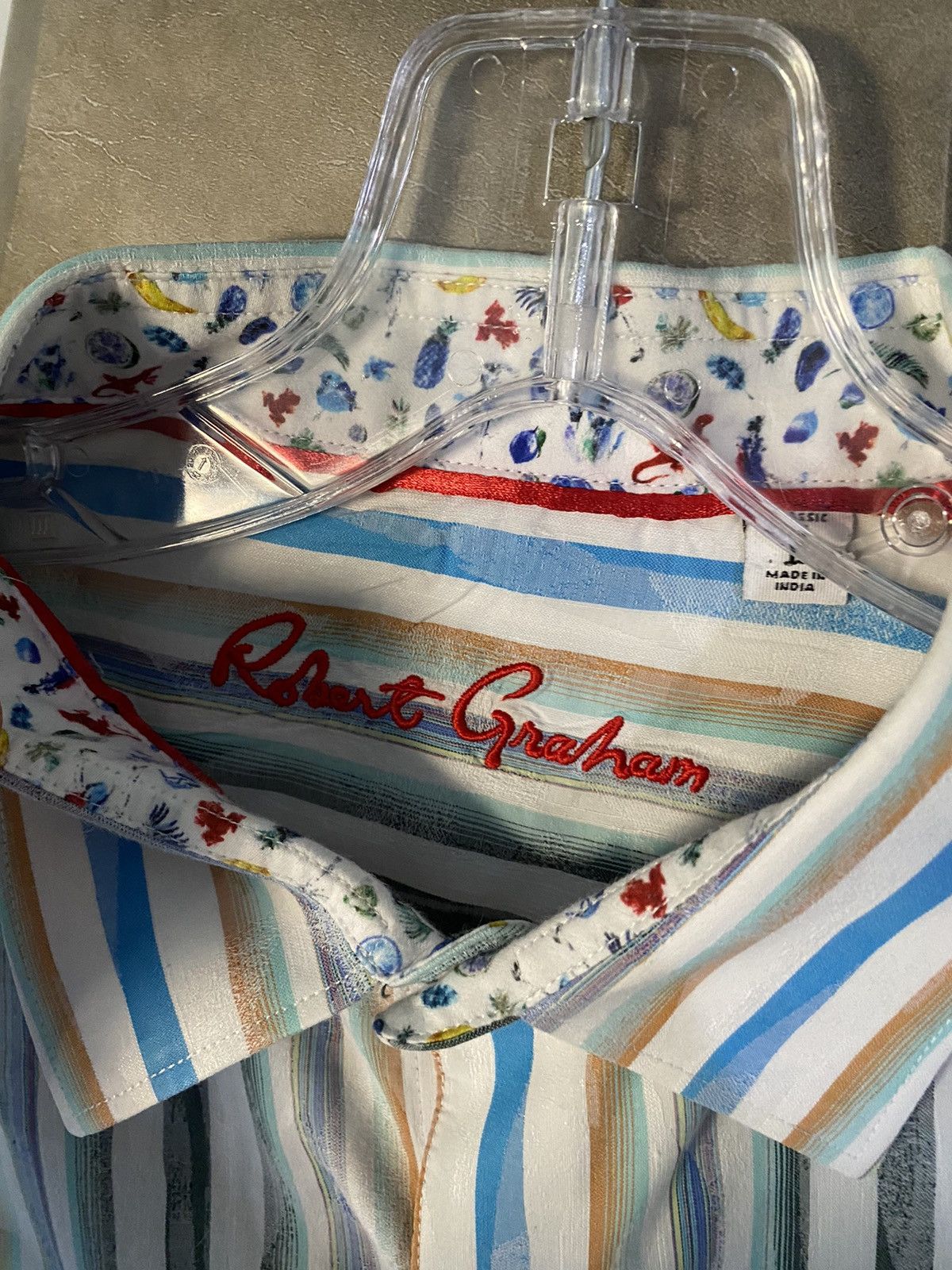 Robert Graham Robert Graham Striped Dress Shirt - Size Large Size US L / EU 52-54 / 3 - 3 Thumbnail