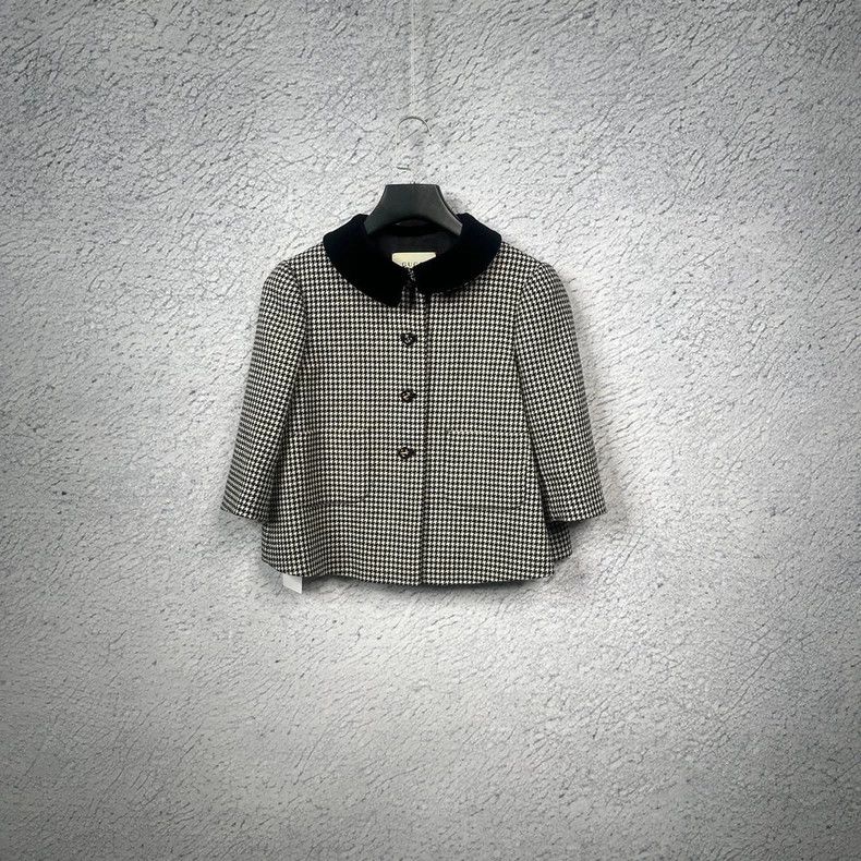 Gucci Black and White Check Wool Jacket-dmc Size US L / EU 52-54 / 3 - 1 Thumbnail