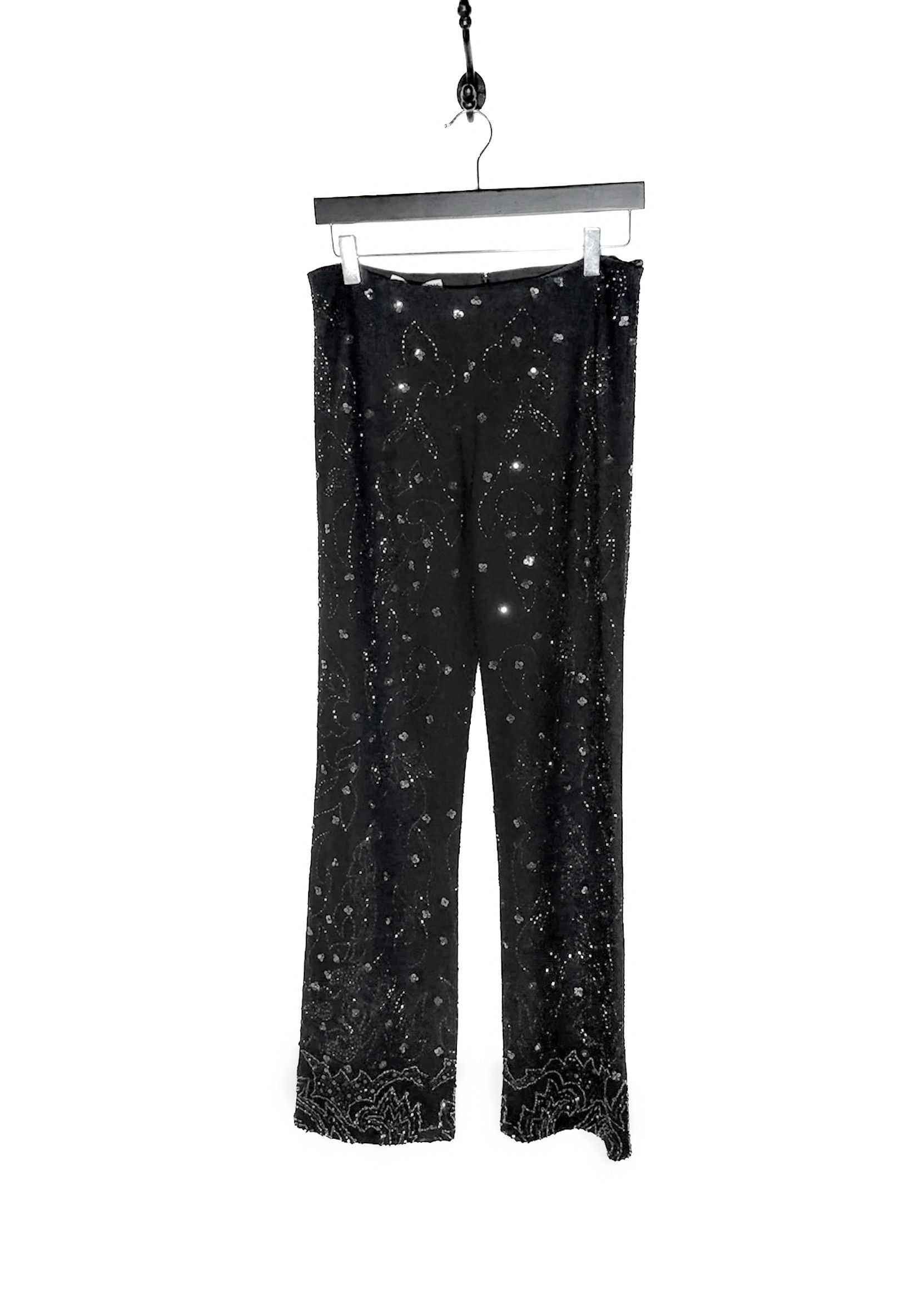 Dolce & Gabbana Dolce & Gabbana Vintage SS99 Black Wool Beaded Pants Size 30" / US 8 / IT 44 - 1 Thumbnail