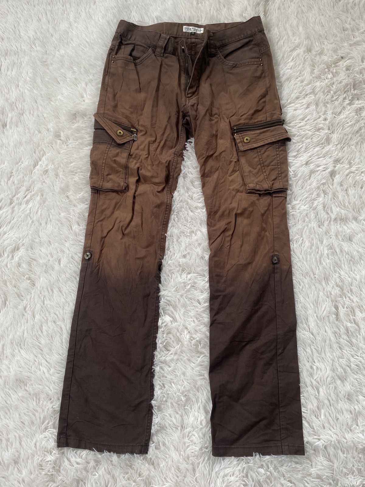 Other 🔥RARE 🔥Klein Plus Homme dual tone Distressed Cargo pant Size US 31 - 2 Thumbnail