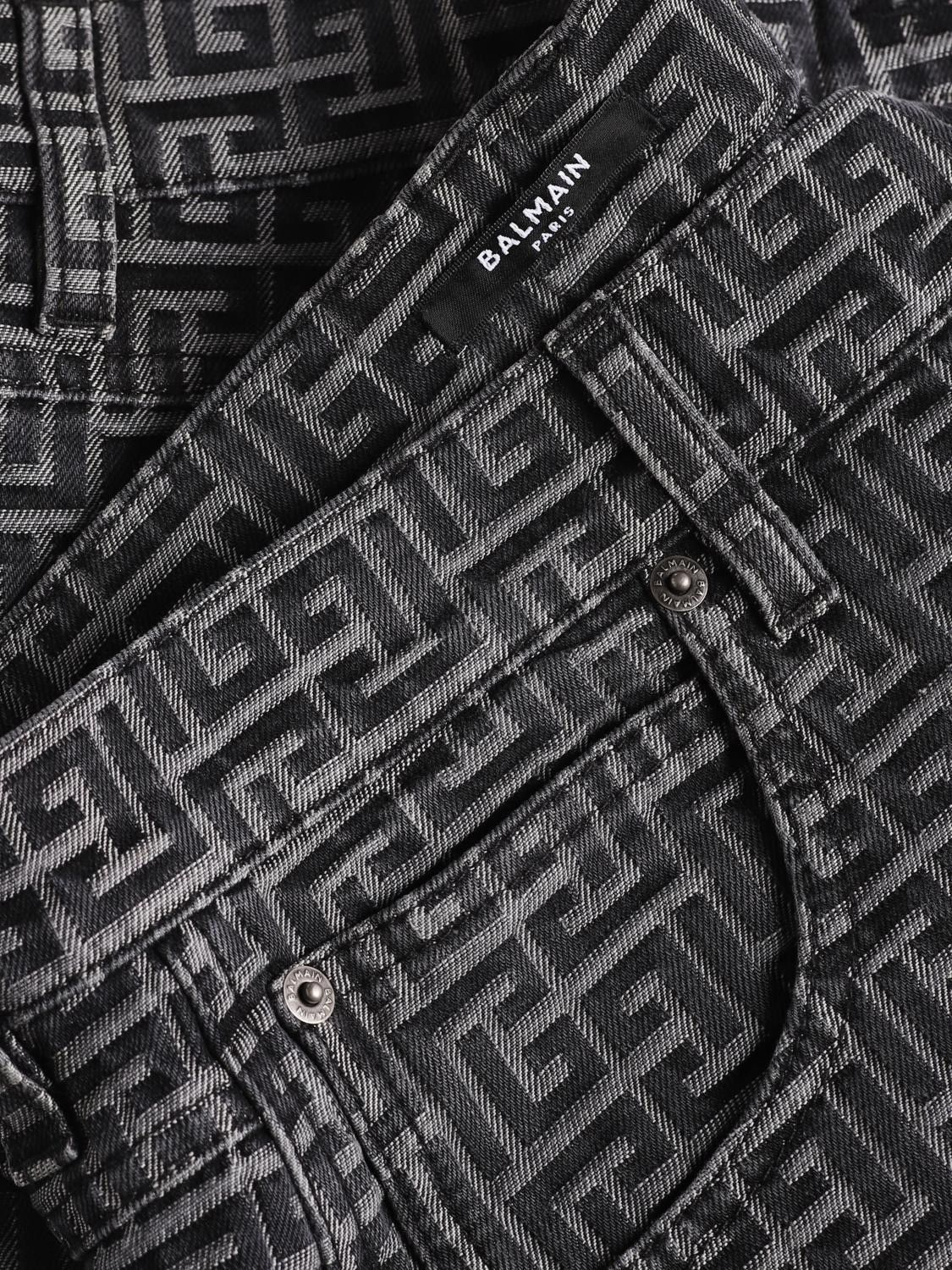 Balmain o1mt1gz0126 Jacquard Monogram Pant in Black Size US 34 / EU 50 - 3 Thumbnail