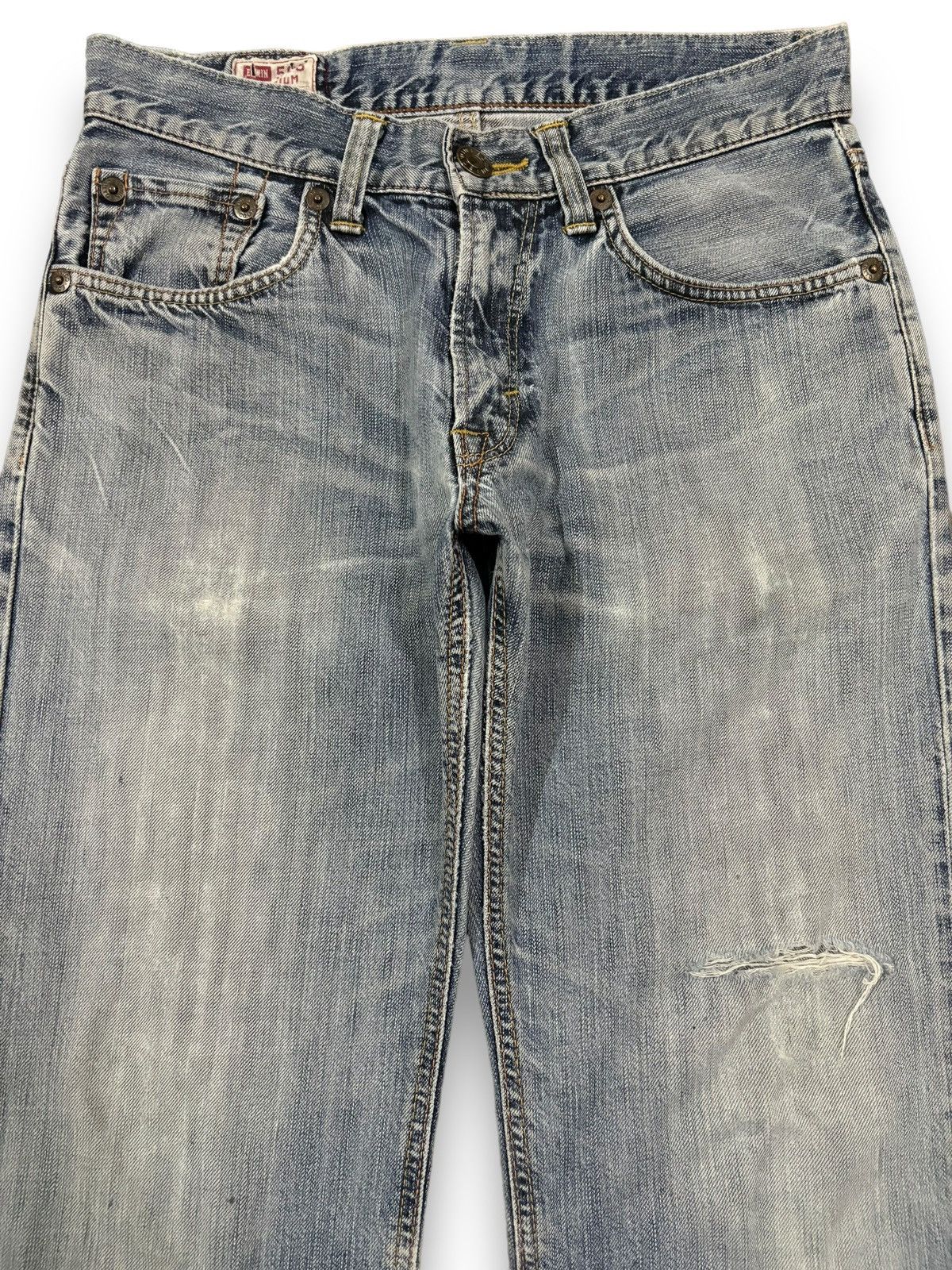 Edwin Vintage Edwin 503 Premium Blue Wash Distressed Grunge Jeans Size US 30 / EU 46 - 3 Thumbnail