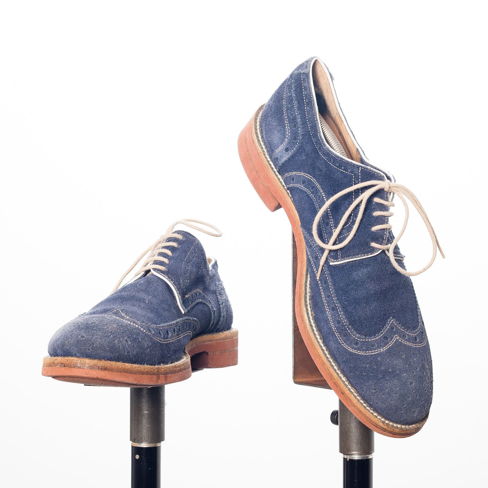 Cerruti 1881 CERRUTI 1881 Blue Suede Brogue Shoes Italy Made EU41 Size US 8 / EU 41 - 2 Thumbnail