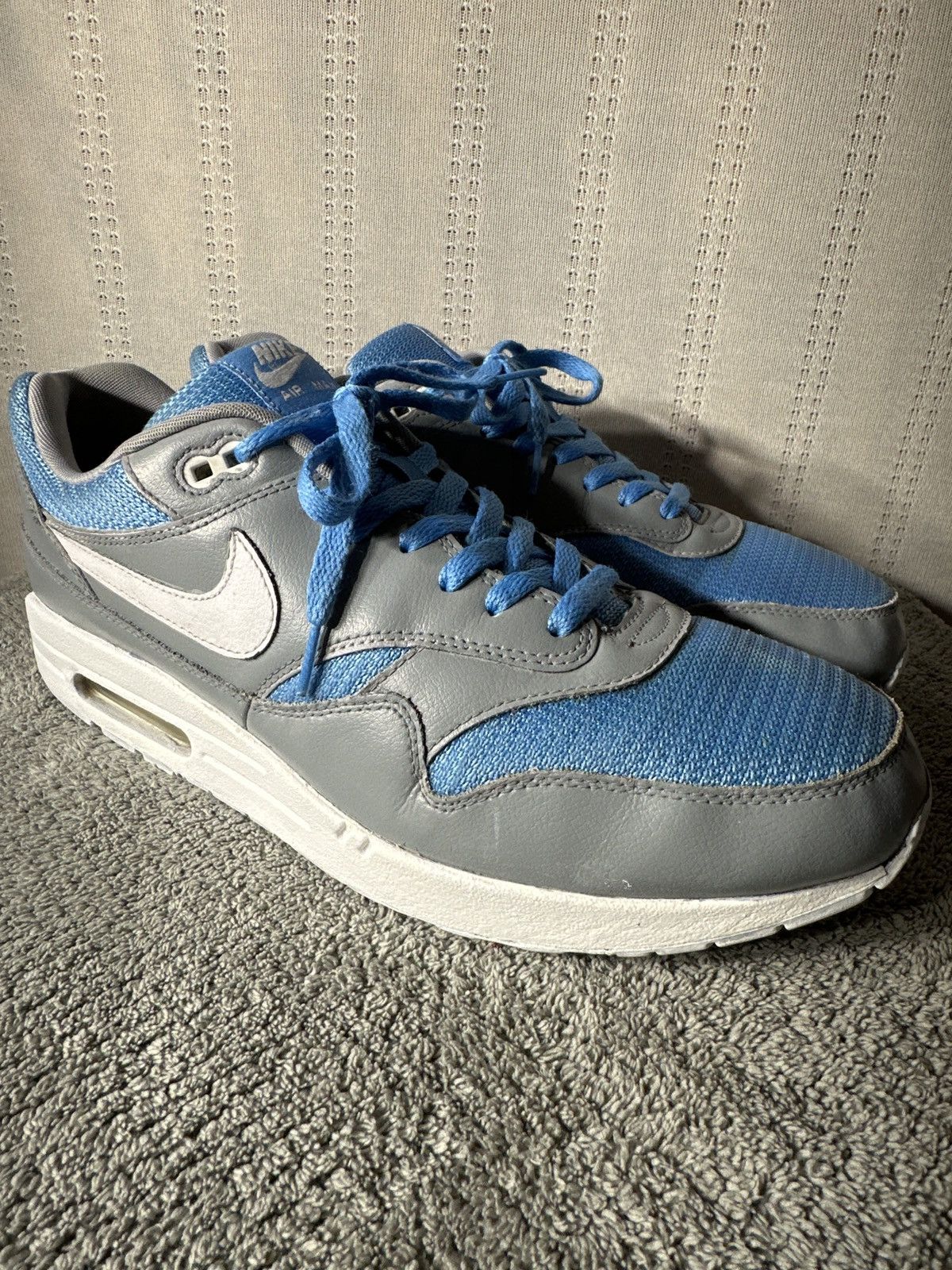 Nike Nike Air Max 1 Grey/Baby Blue Size US 15 / EU 48 - 2 Thumbnail