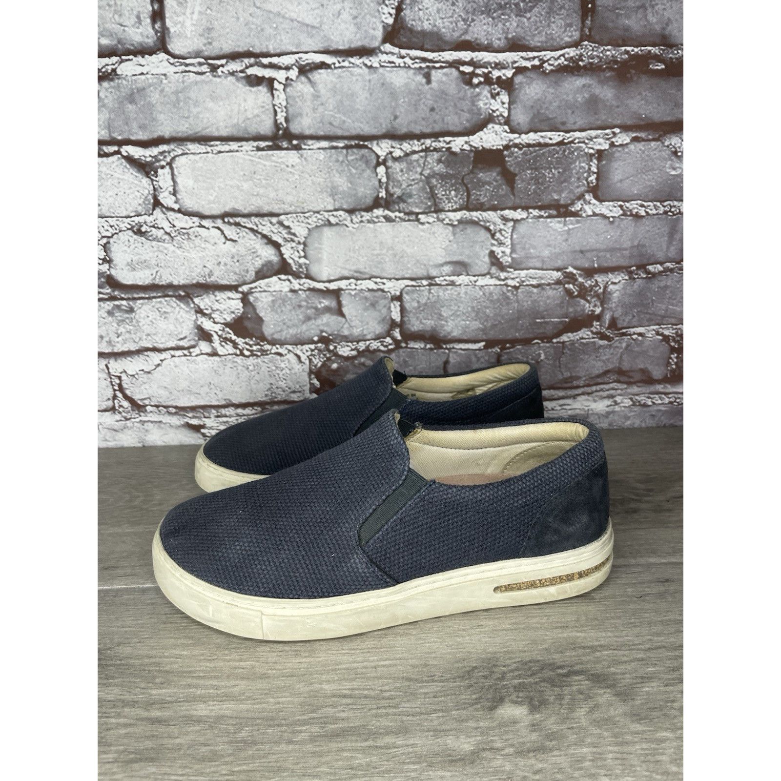 Birkenstock Birkenstock Oswego Midnight Blue Canvas Suede Slip On Shoes Size US 7 / IT 37 - 1 Thumbnail