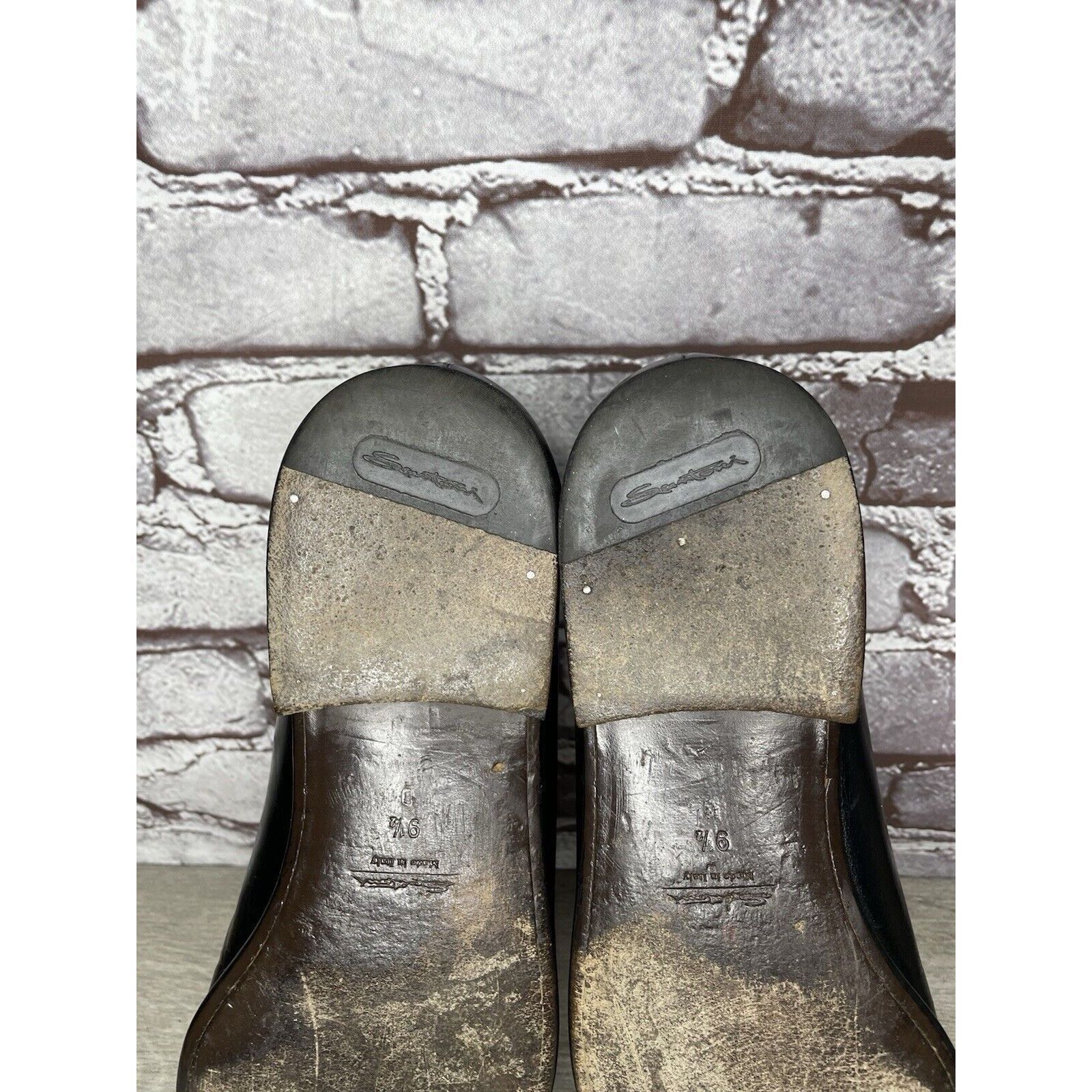 Santoni Santoni Black Leather Moc Toe Slip On Dress Loafers Shoes Me Size US 9.5 / EU 42-43 - 16 Thumbnail