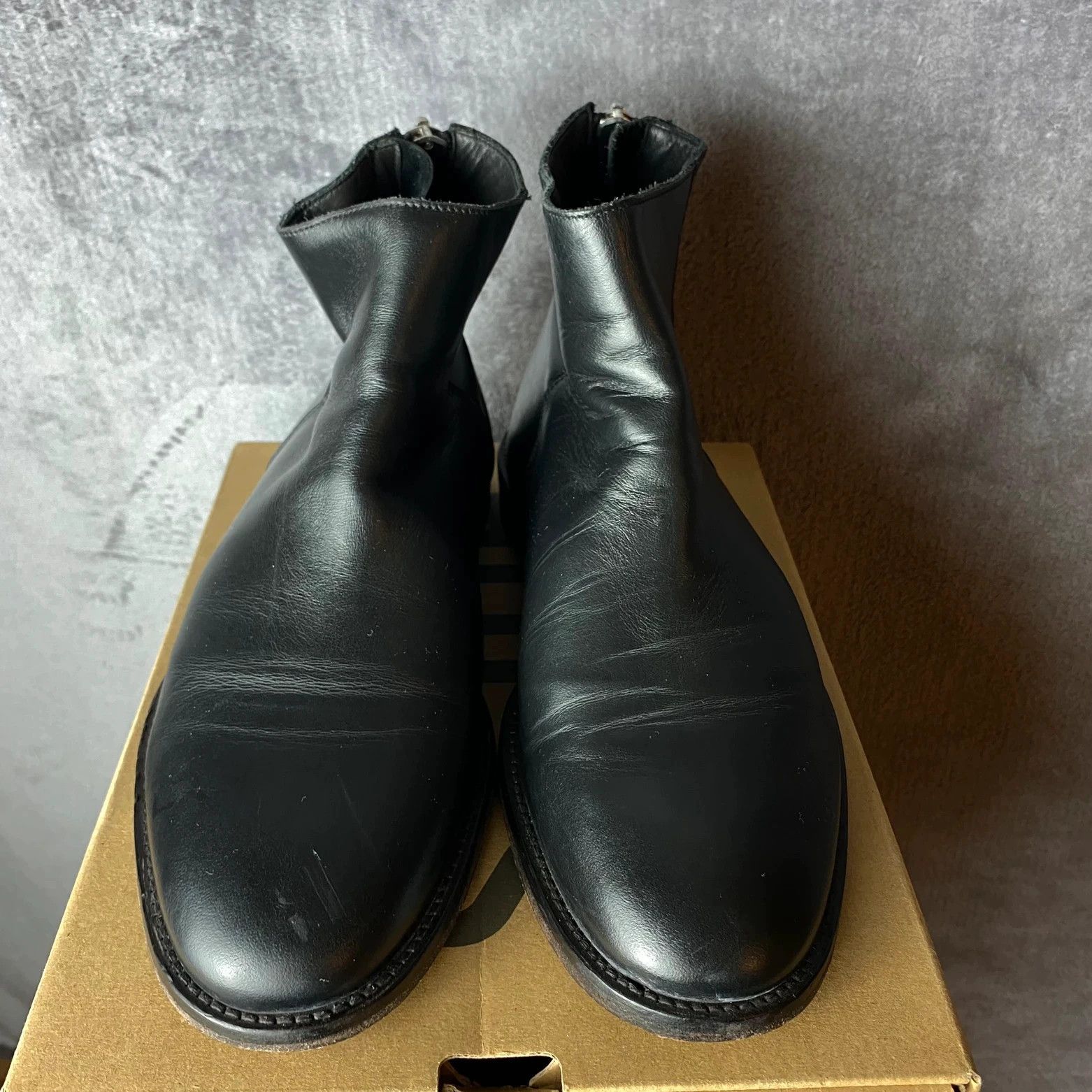 Designer × MoMA Moma black leather zip boots Made in italy Size US 7 / EU 40 - 6 Thumbnail
