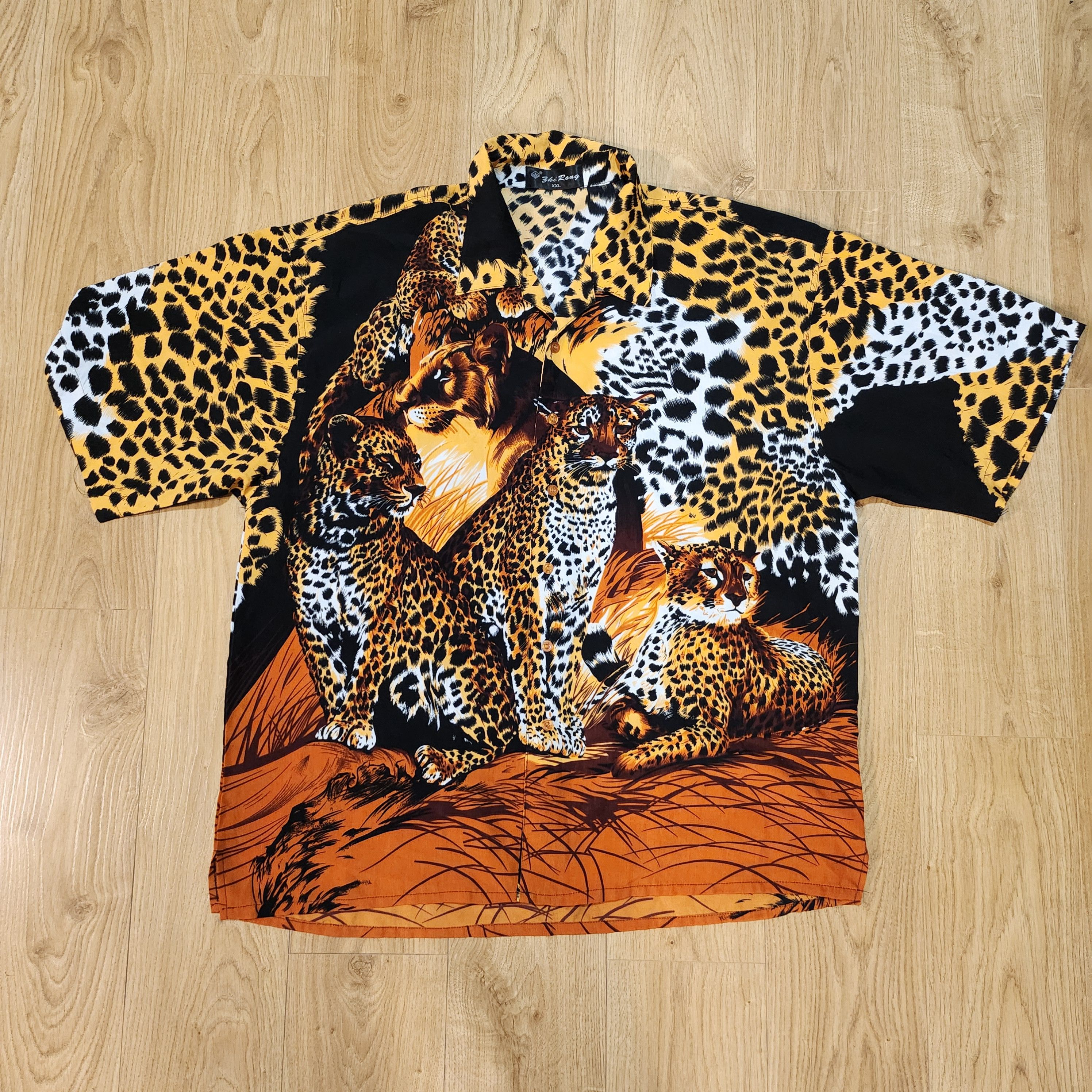 Japanese Brand × Vintage Unique Cheetah Print Shirt Size US XXL / EU 58 / 5 - 1 Thumbnail