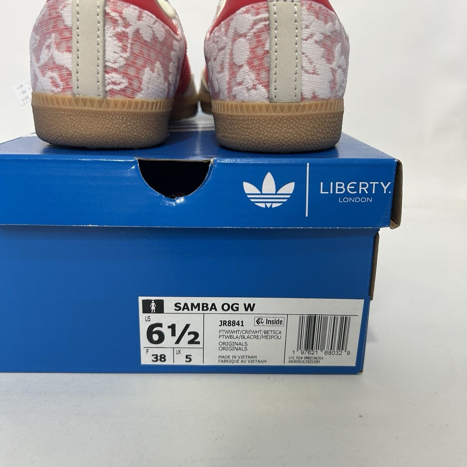 Adidas Adidas Samba OG X Liberty London - “Better Scarlet” JR8841 Size US 6.5 / IT 36.5 - 5 Thumbnail