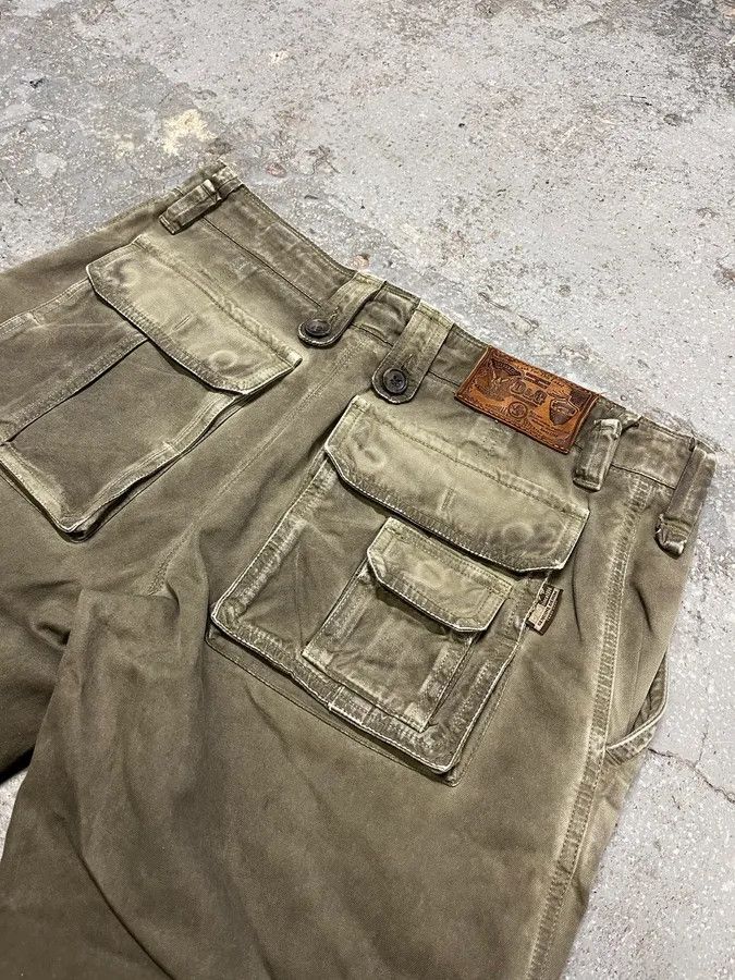 Dolce & Gabbana × Vintage 2000s Dolce & Gabbana Olive Eroded Cargo Pants Size US 32 / EU 48 - 10 Thumbnail