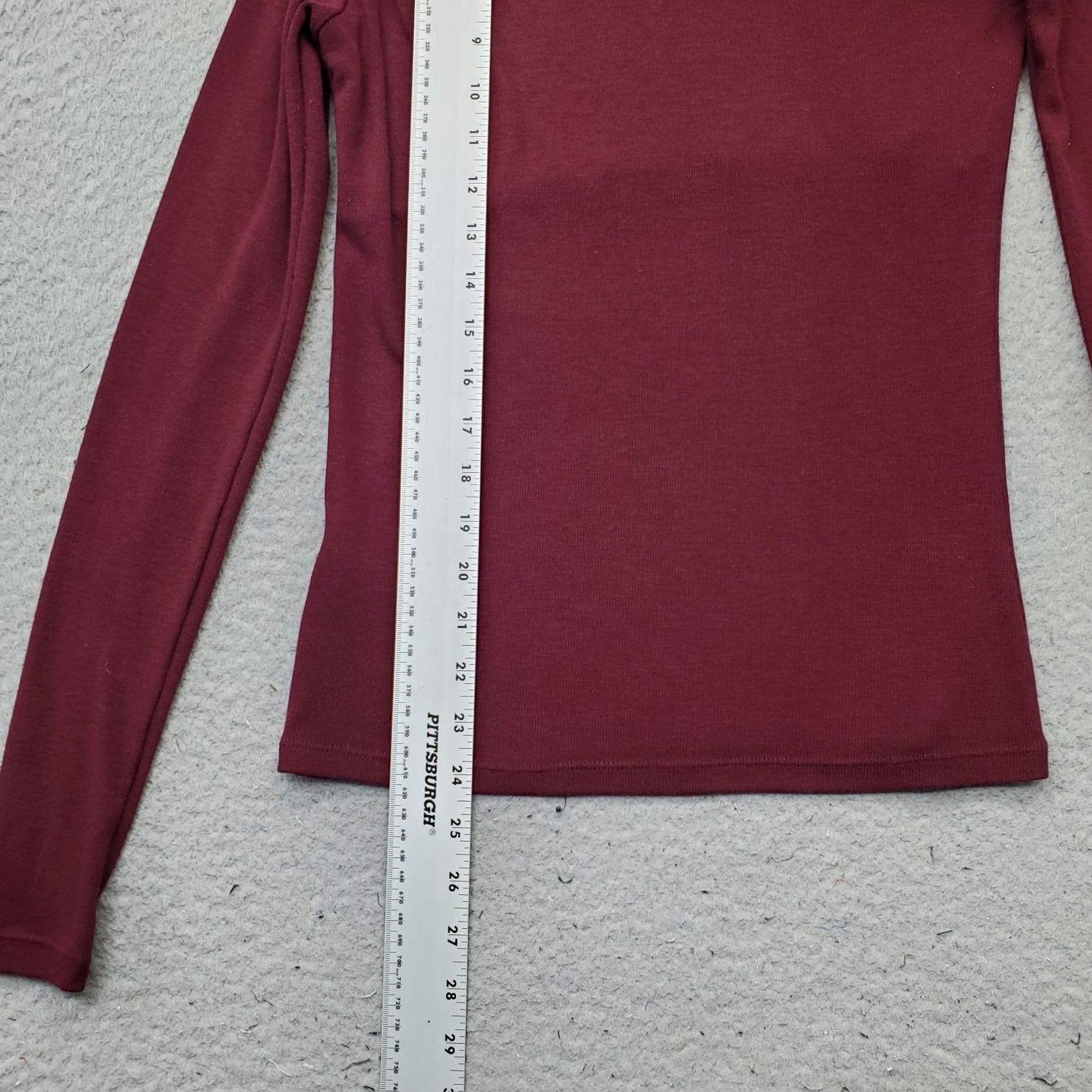 Vintage MNG Shirt Womens S Red Fitted Stretch Long Sleeve Boat Neck Casual Basic Womens Size S Size S / US 4 / IT 40 - 3 Thumbnail