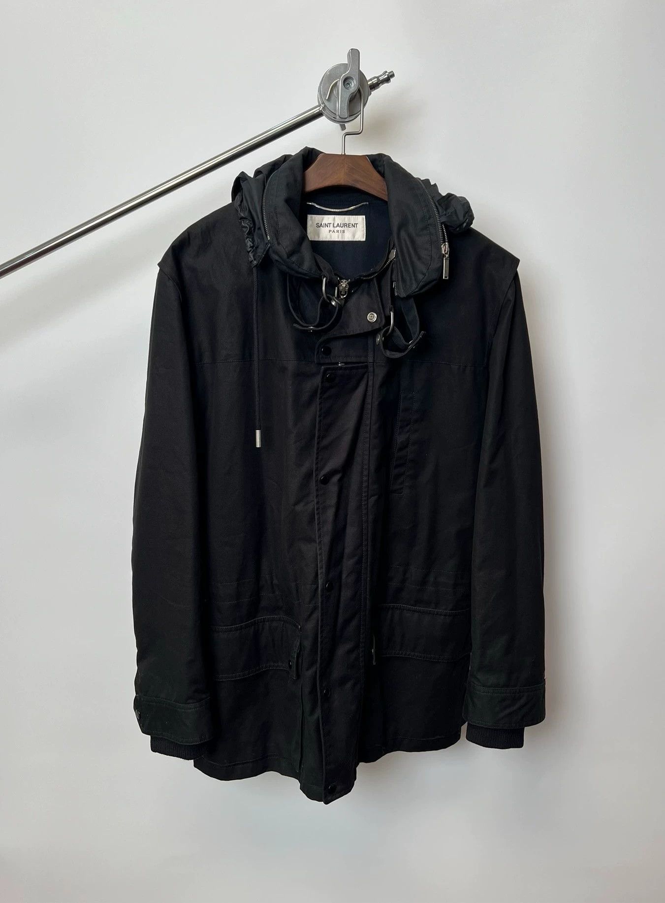 Saint Laurent Paris Saint Laurent Removable Collar M65-Inspired Jacket (Size 46) Size US S / EU 44-46 / 1 - 1 Thumbnail