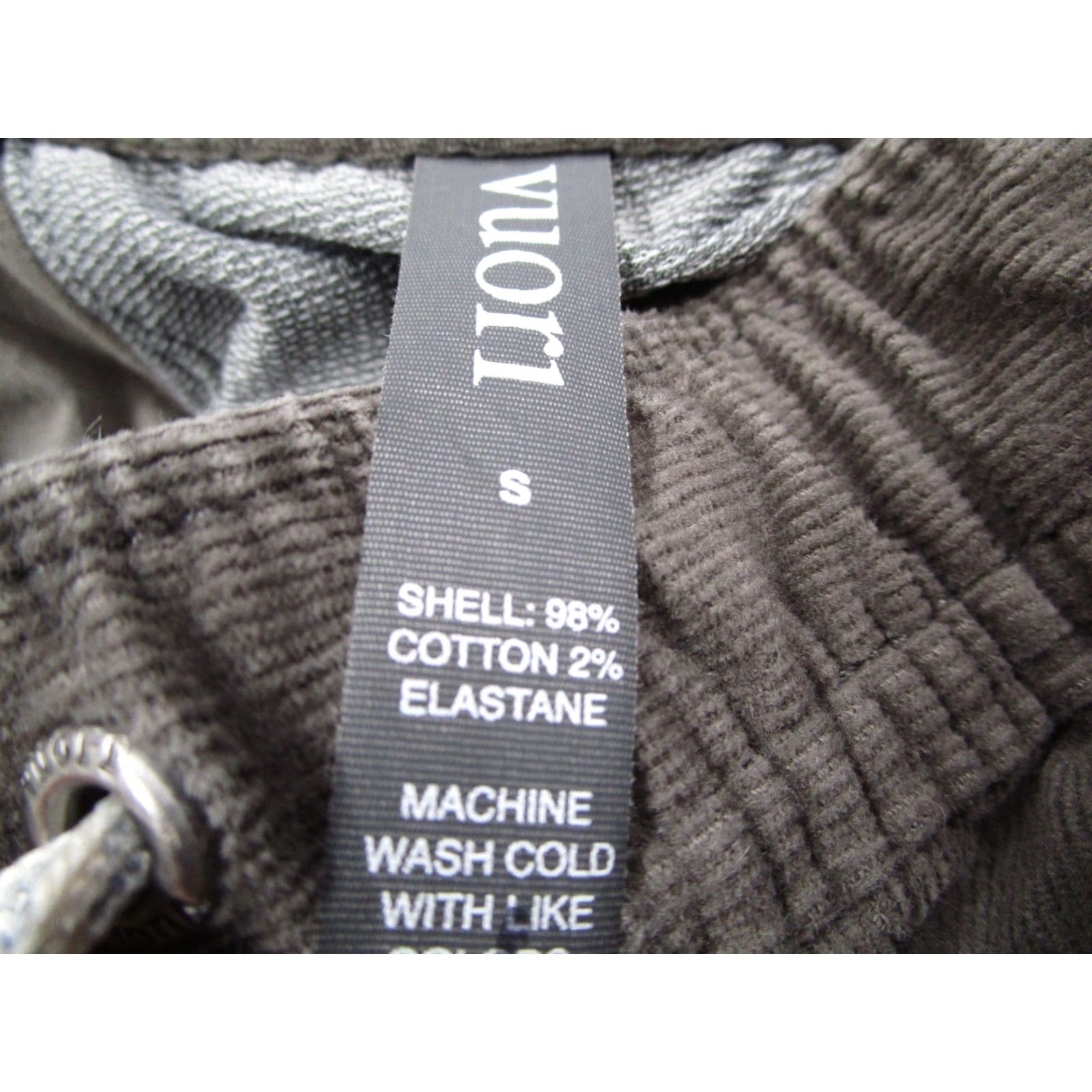 Vuori Vuori Pants Men Small Gray OPTIMIST CORDUROY V440 - 5-Pocket, Flat Front, Drawstring Waist - Cotton Blend - Made in China - Casual Work Size US 29 - 3 Thumbnail