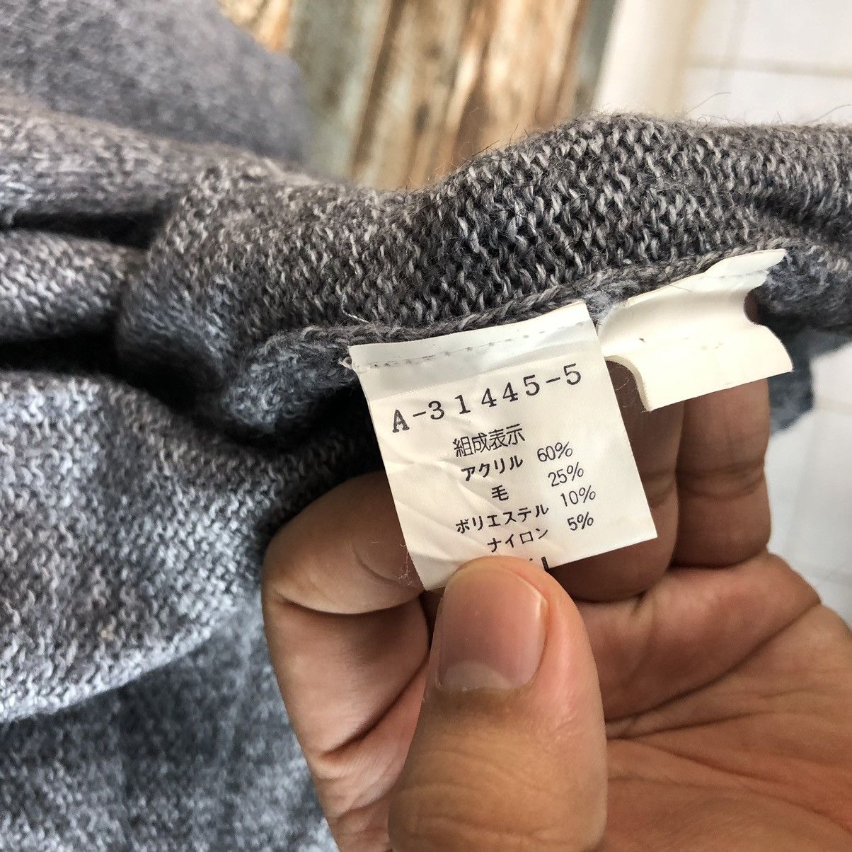 Homespun Knitwear Jorjet vintage Grey sweater Knitwear #A1898 Size US L / EU 52-54 / 3 - 11 Thumbnail