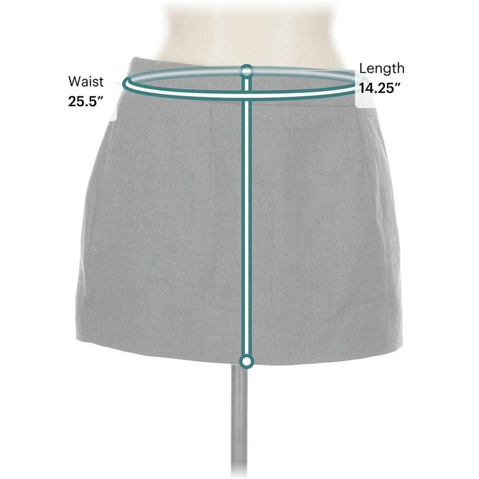 WARDROBE.NYC Wardrobe NYC Grey Wool Structured Mini Skirt Grey M Size 28" / US 6 / IT 42 - 5 Thumbnail