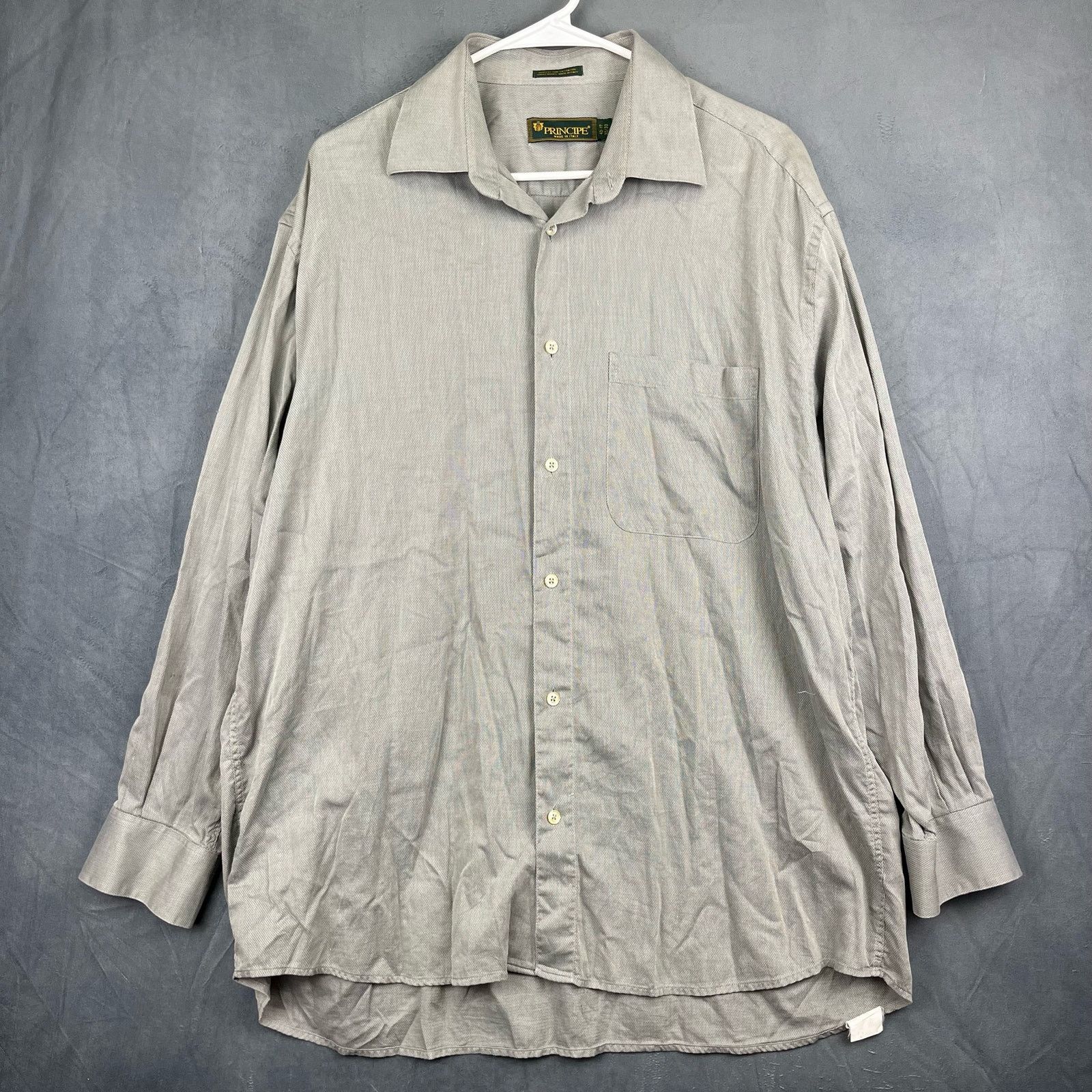 Principe Principe Italian 43-17 32/33 Extra Fine Dress Shirt BB-11 Size US XL / EU 56 / 4 - 1 Thumbnail