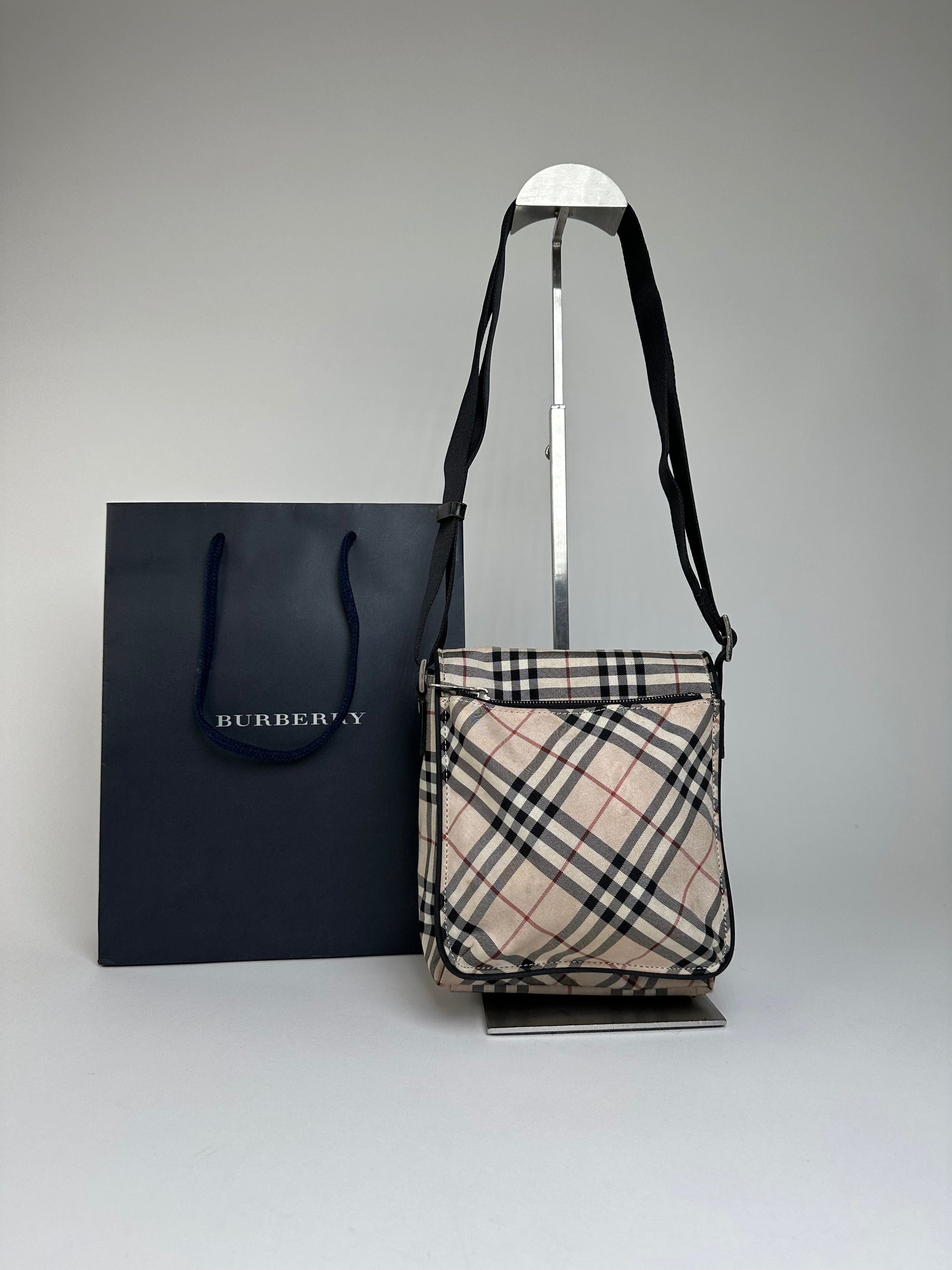 Burberry Vintage Nova Check Crossbody Bag Beige Size ONE SIZE - 1 Thumbnail