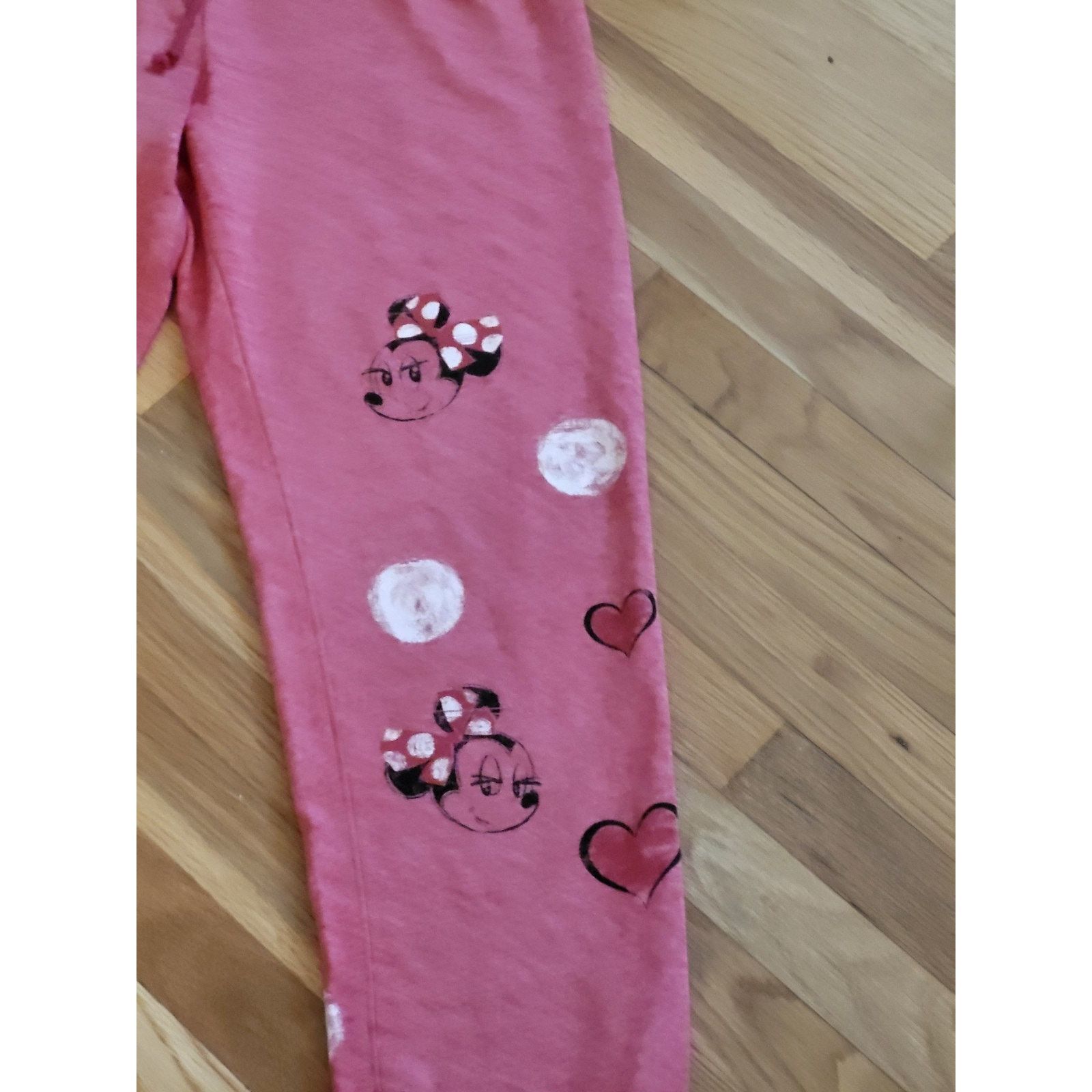 Disney Disney Parks Minnie Joggers Women’s Med Pink Heart Polka Dot Size 30" / US 8 / IT 44 - 6 Thumbnail