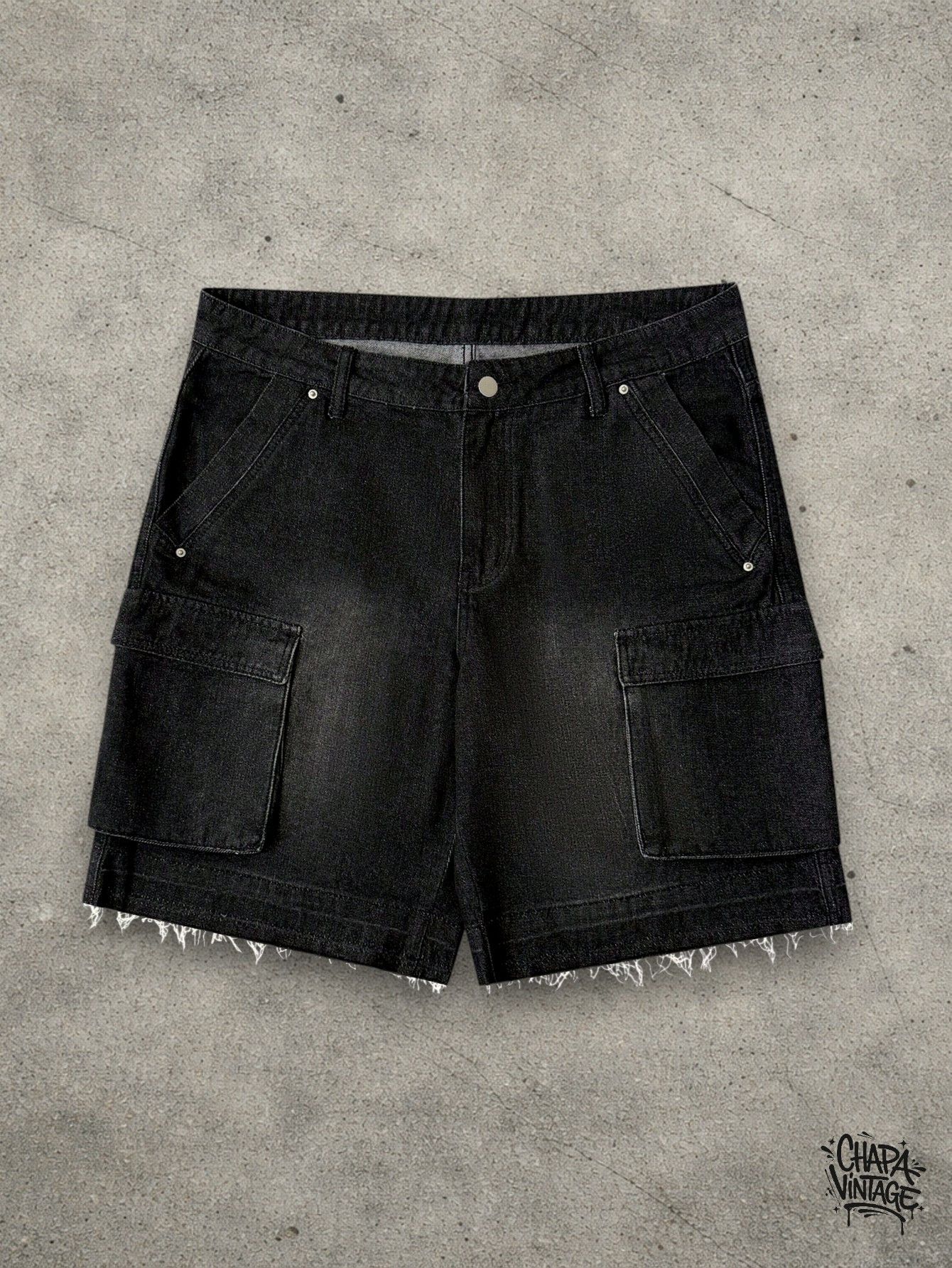 Japanese Brand Washed dark gray shorts Size US 32 / EU 48 - 1 Thumbnail