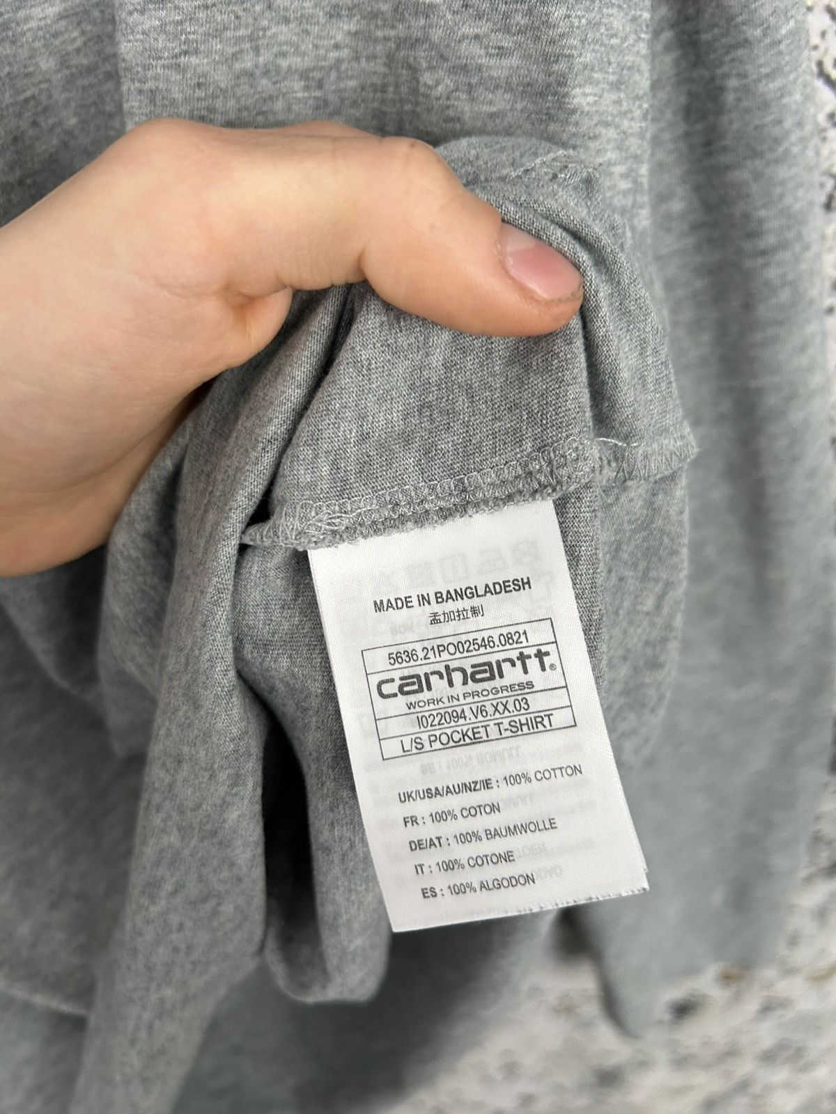 Carhartt Vintage Carhartt Grey Longsleeve Pocket Streetwear Baggy Rap Size US XL / EU 56 / 4 - 5 Thumbnail