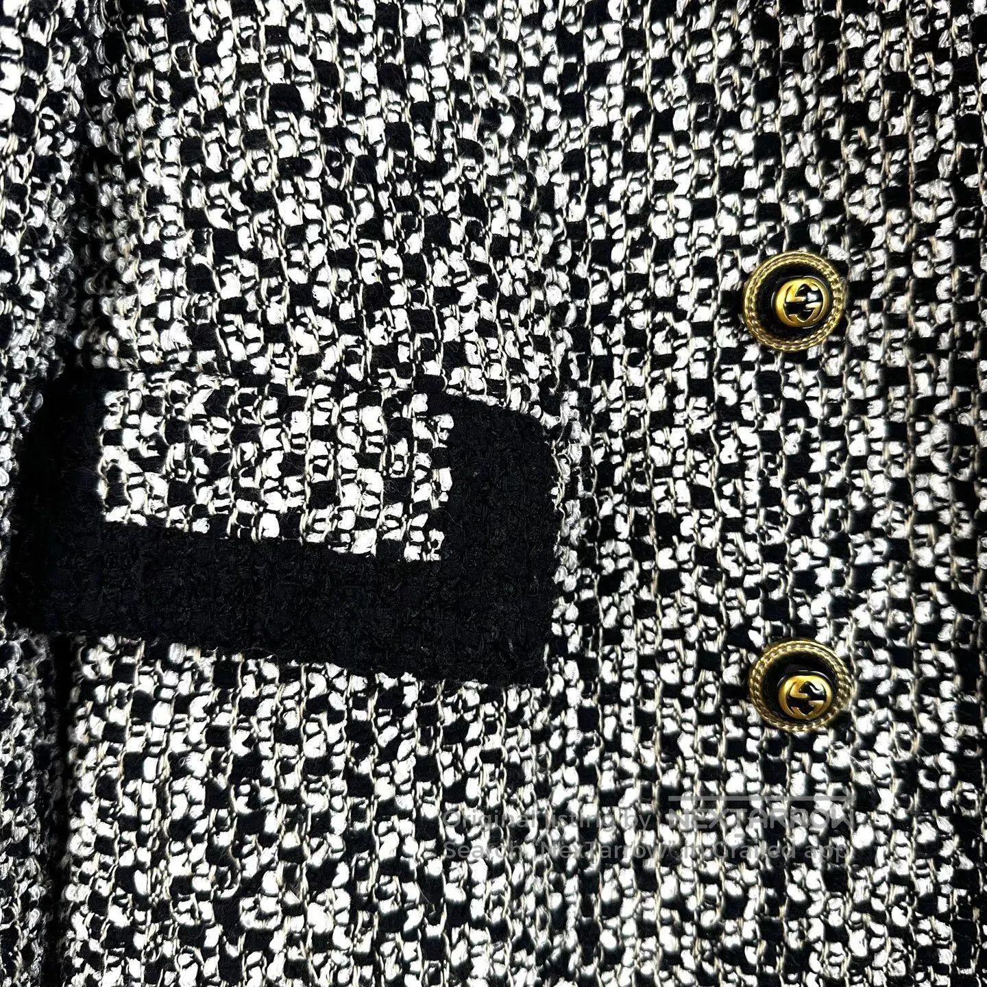 Gucci Gucci Double-Breasted Tweed Wool Coat. Size XS / US 0-2 / IT 36-38 - 5 Thumbnail