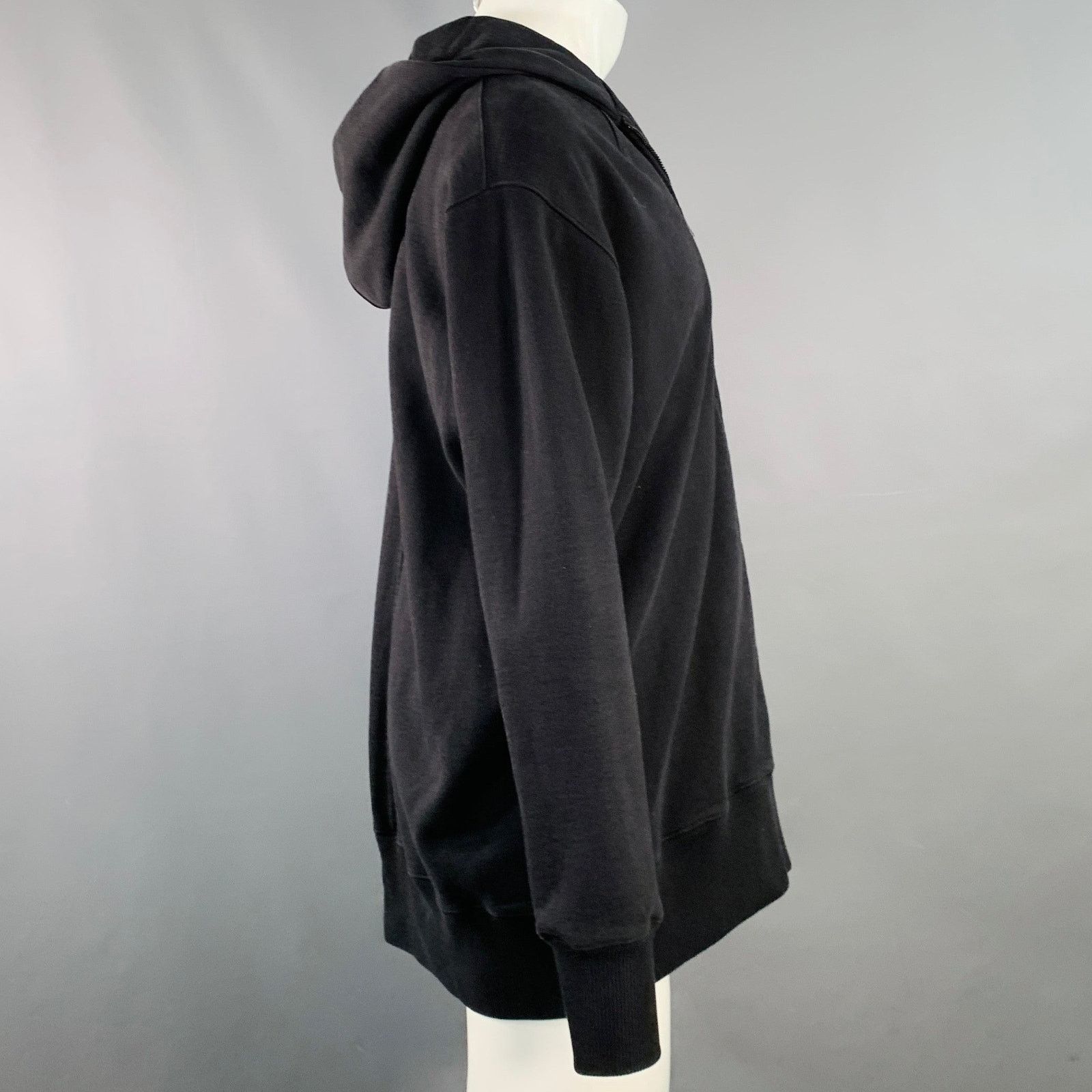 Givenchy GIVENCHY Size XXS Black Cotton Hooded Zip Up Sweatshirt Size US XXS / EU 40 - 2 Thumbnail
