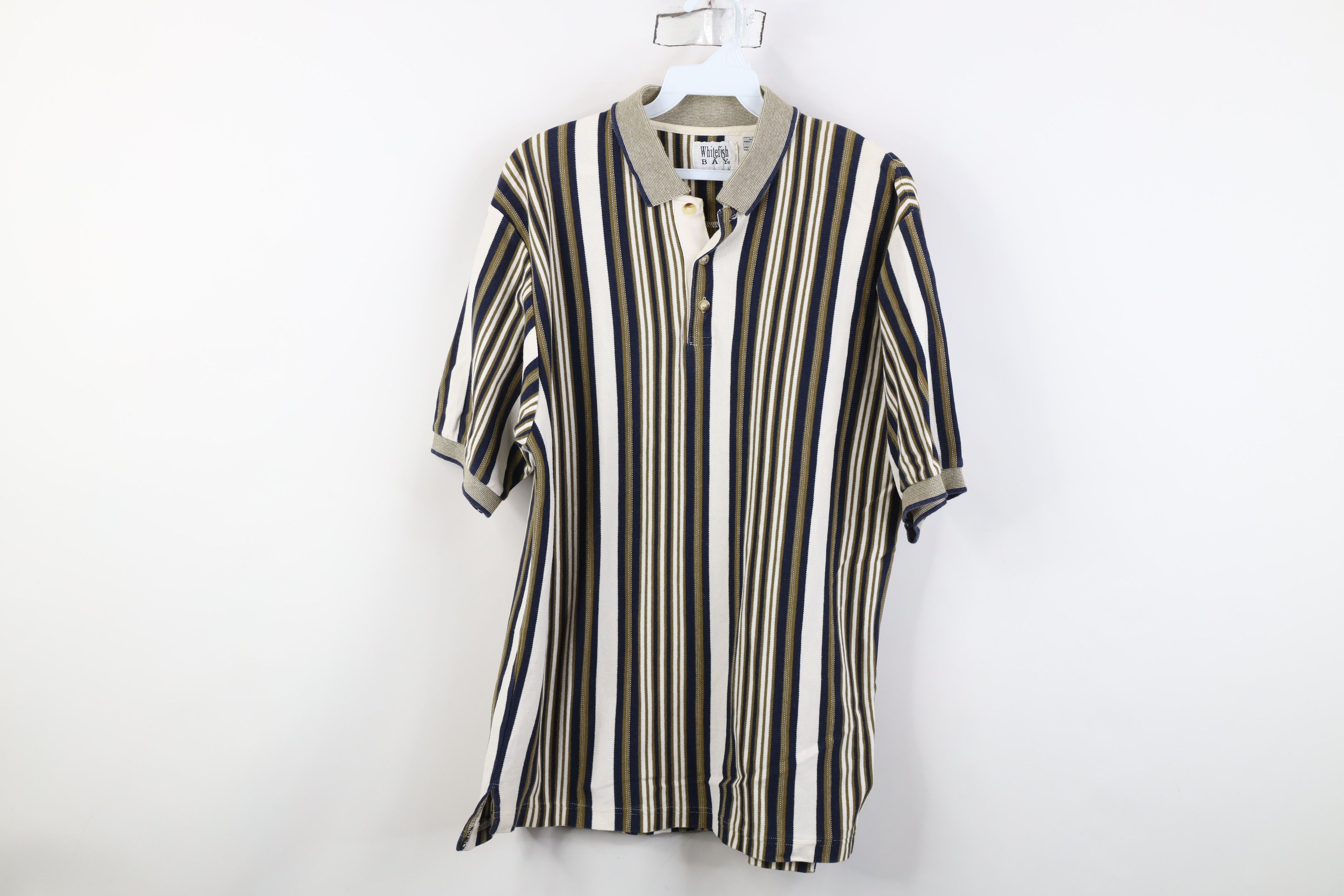 Vintage Vintage 90s Streetwear Block Golf Polo Shirt Earth Tone Size US M / EU 48-50 / 2 - 1 Thumbnail
