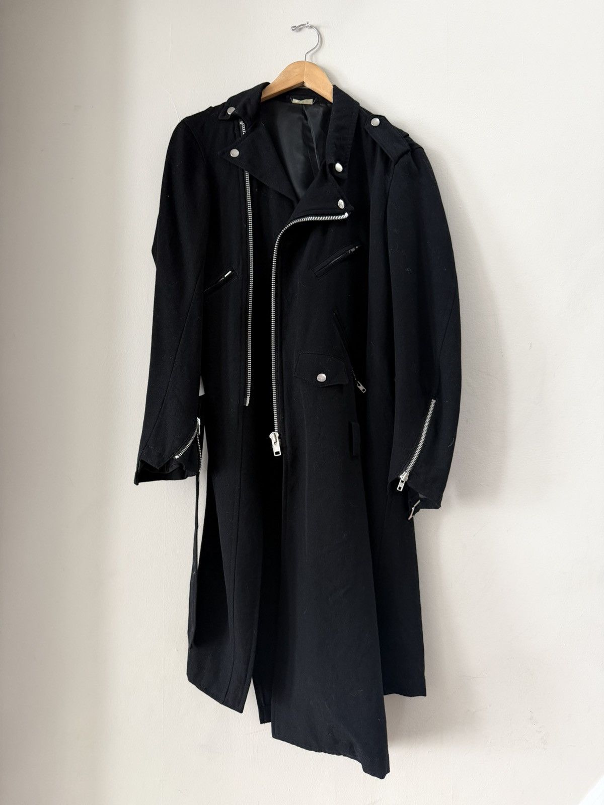 Comme des Garcons Homme Plus Black long biker light jacket Comme Des Garçons Homme Plus Size US S / EU 44-46 / 1 - 2 Thumbnail
