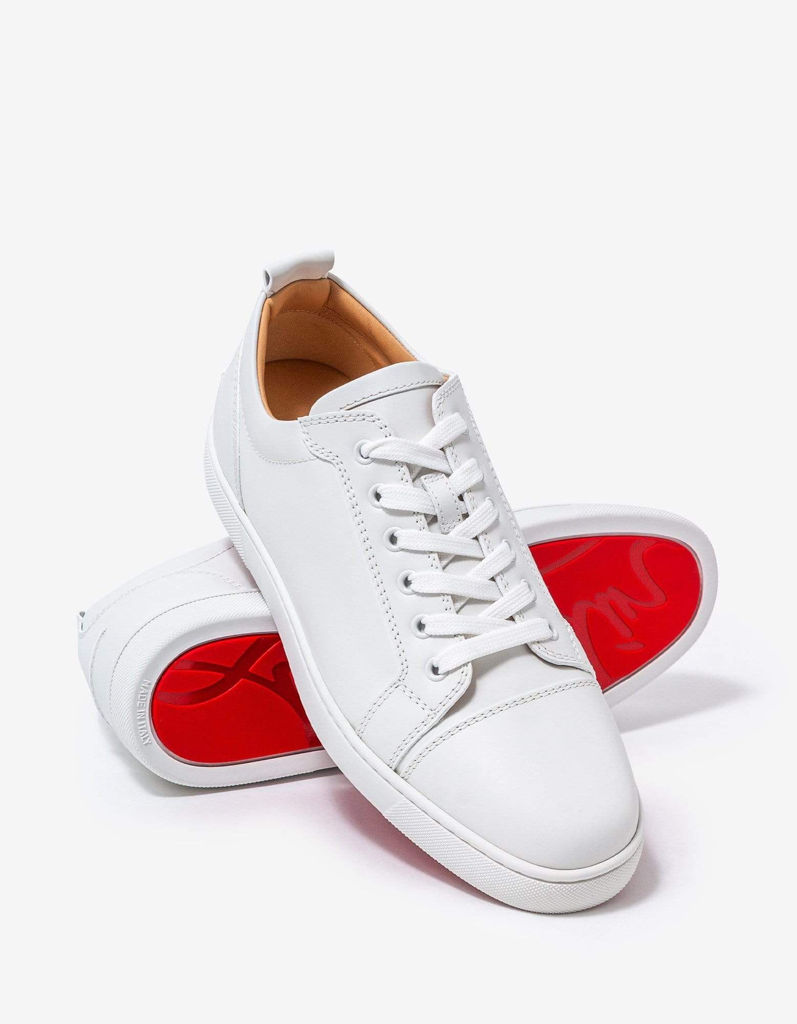 Christian Louboutin Louis Junior White Leather Trainers Size US 11 / EU 44 - 5 Thumbnail