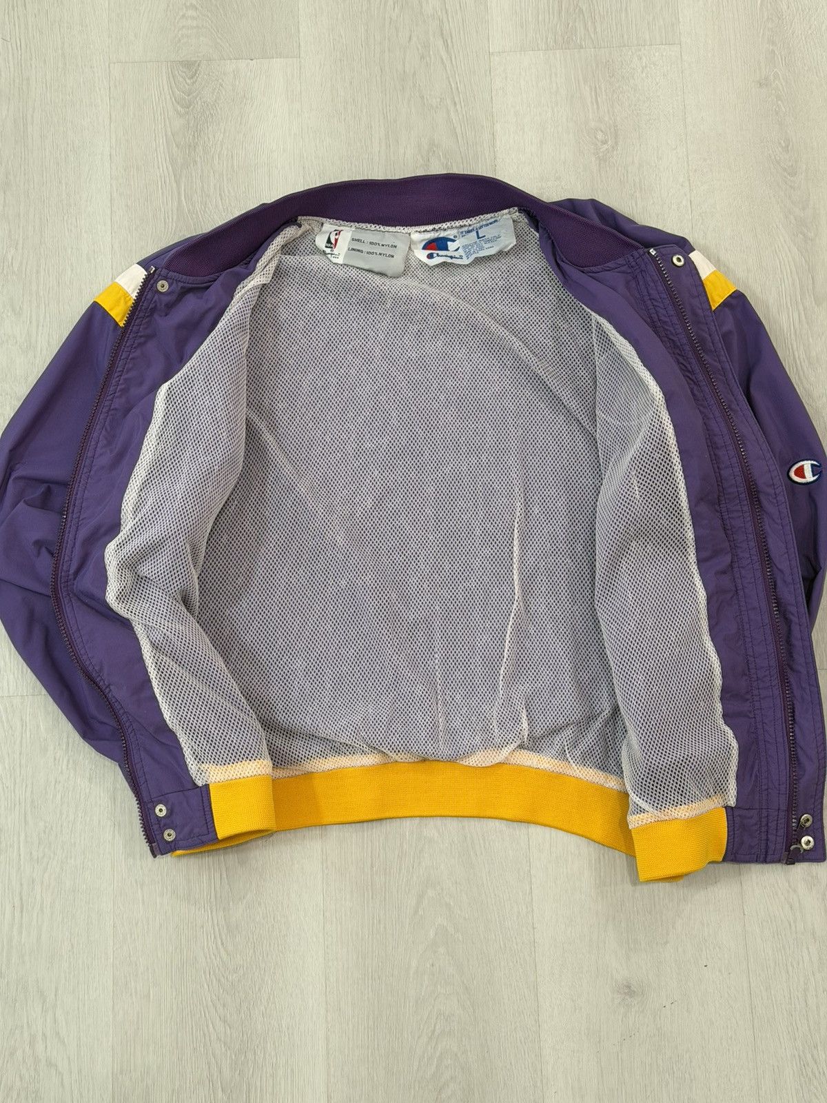 Champion Vintage 90s Los Angels Lakers Champion Warm Up Jacket Large Size US L / EU 52-54 / 3 - 4 Thumbnail