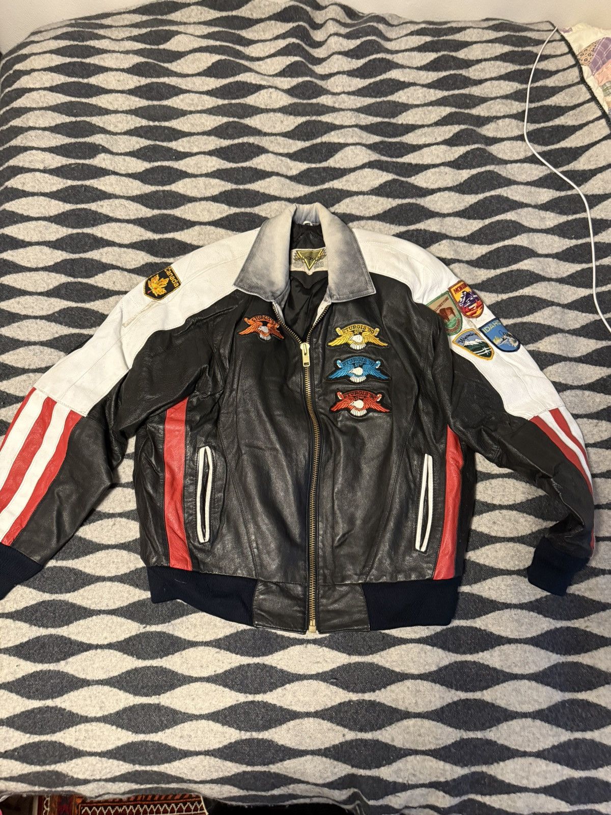 90s A-2 real leather bomber jacket 90s A-2 real leather bomber