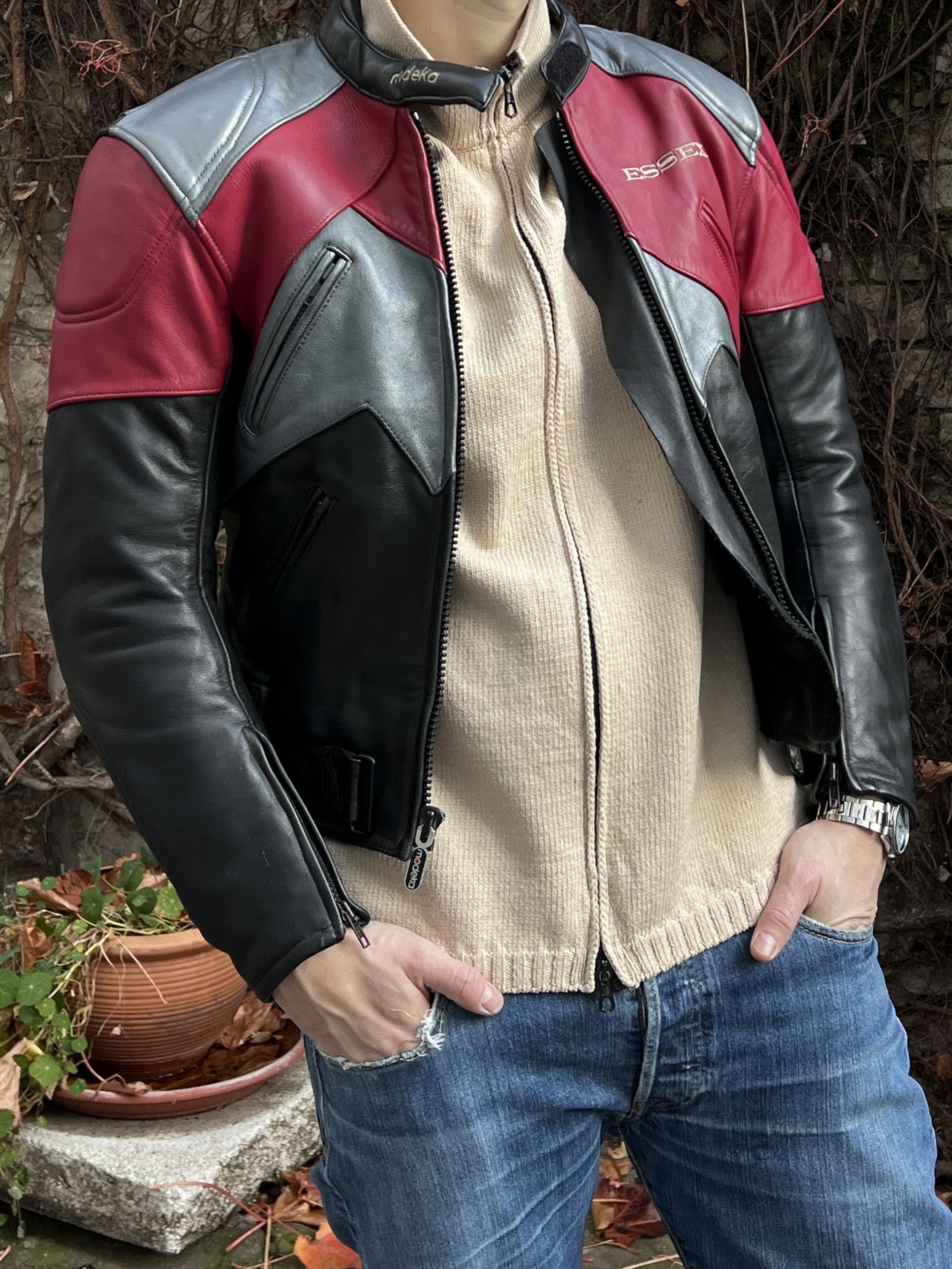 Le Grande Bleu (L.G.B.) Yohji Yamamoto Rick Owens Style Nascar Racing Leather Jacket Size US XS / EU 42 / 0 - 5 Thumbnail
