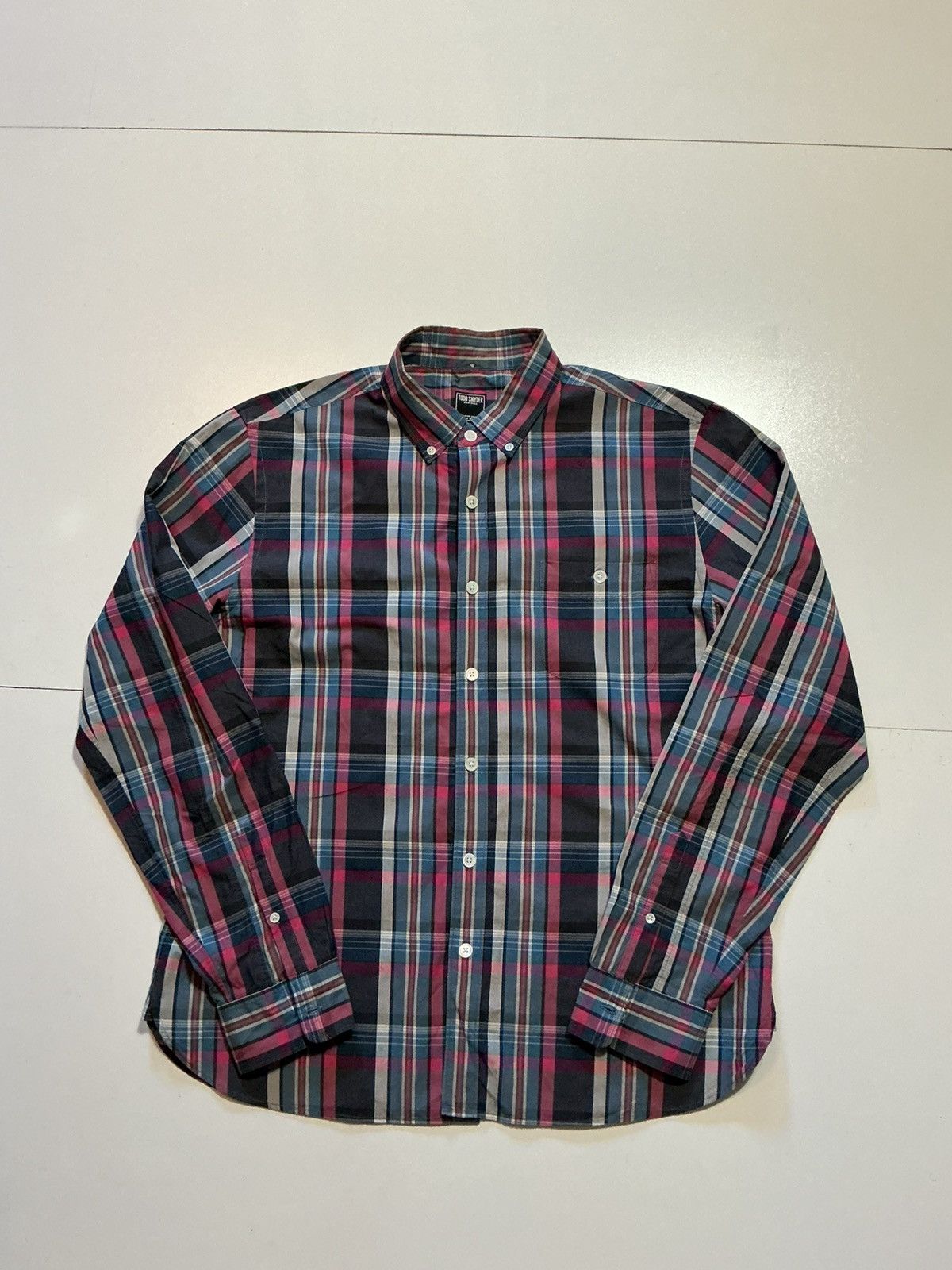 Todd Snyder Todd Snyder New York Tailored Plaid Pocket Button Shirt Size US L / EU 52-54 / 3 - 1 Thumbnail