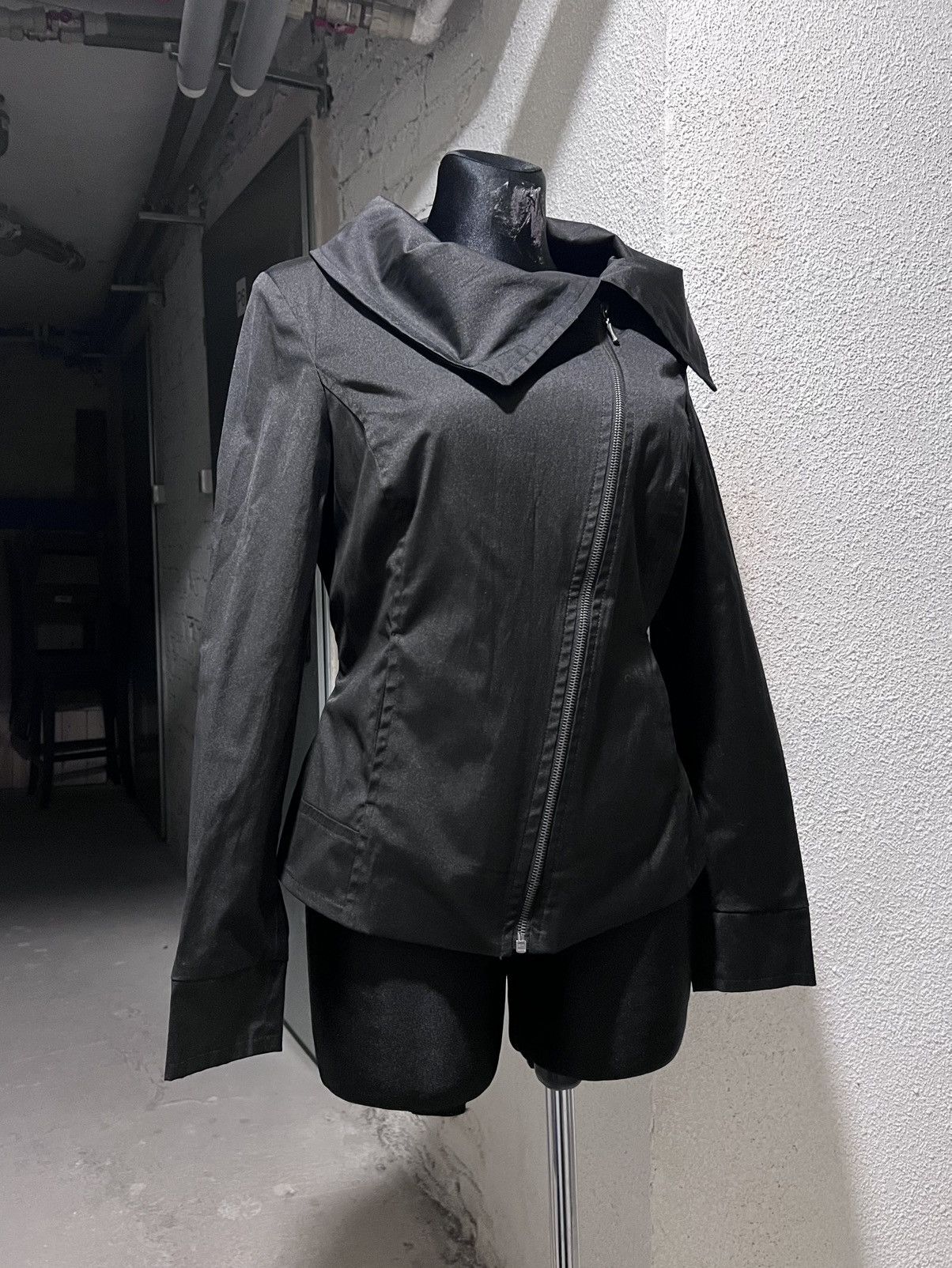 Rick Owens Asymmetrical Zip Avant Garde Jacket Size M / US 6-8 / IT 42-44 - 2 Thumbnail