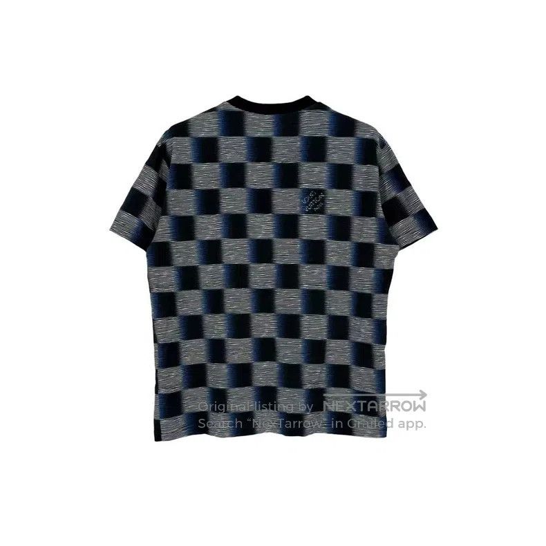 Louis Vuitton Louis Vuitton Black, blue and grey checkerboard logo short Size US M / EU 48-50 / 2 - 2 Thumbnail