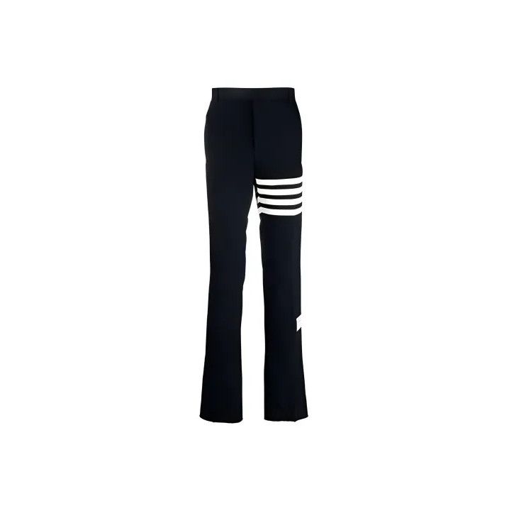 Thom Browne Thom Browne Black Cotton Trousers with Stripes Size US 30 / EU 46 - 1 Thumbnail