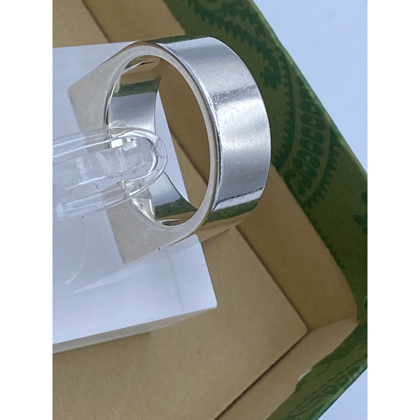 Gucci Authentic Gucci Sterling Silver GG Open Ring – Size 10 Size ONE SIZE - 5 Thumbnail