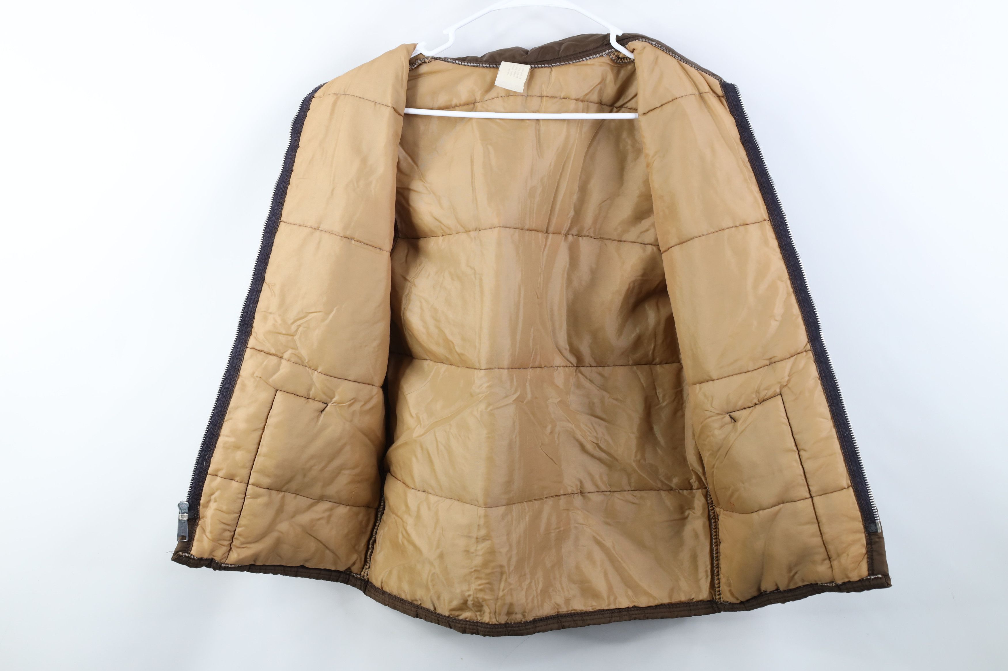 Vintage Vintage 70s Streetwear Full Zip Puffer Vest Jacket Brown USA Size M / US 6-8 / IT 42-44 - 9 Thumbnail
