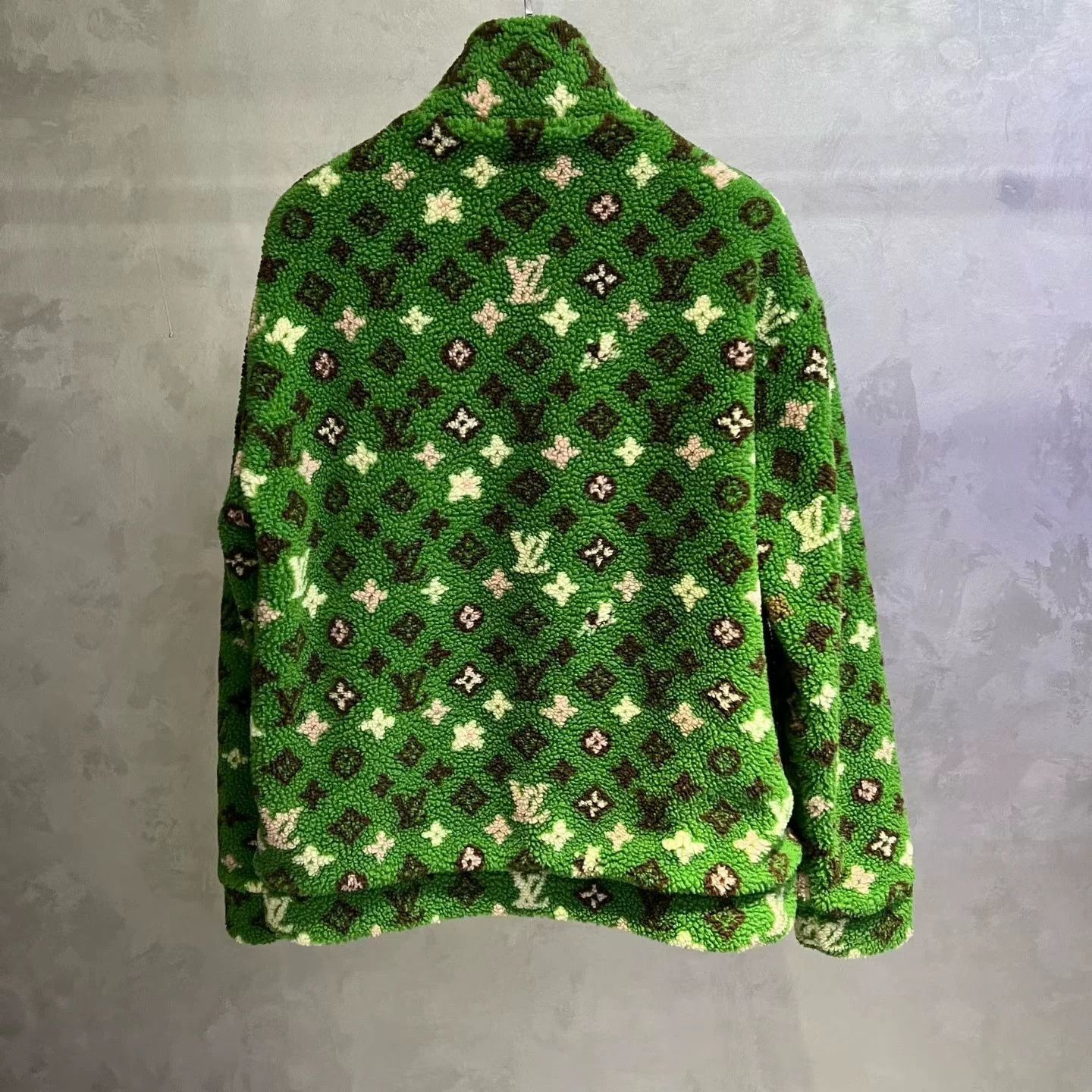 Louis Vuitton Louis Vuitton Green Logo Stand Collar Jacket Size US XL / EU 56 / 4 - 5 Thumbnail