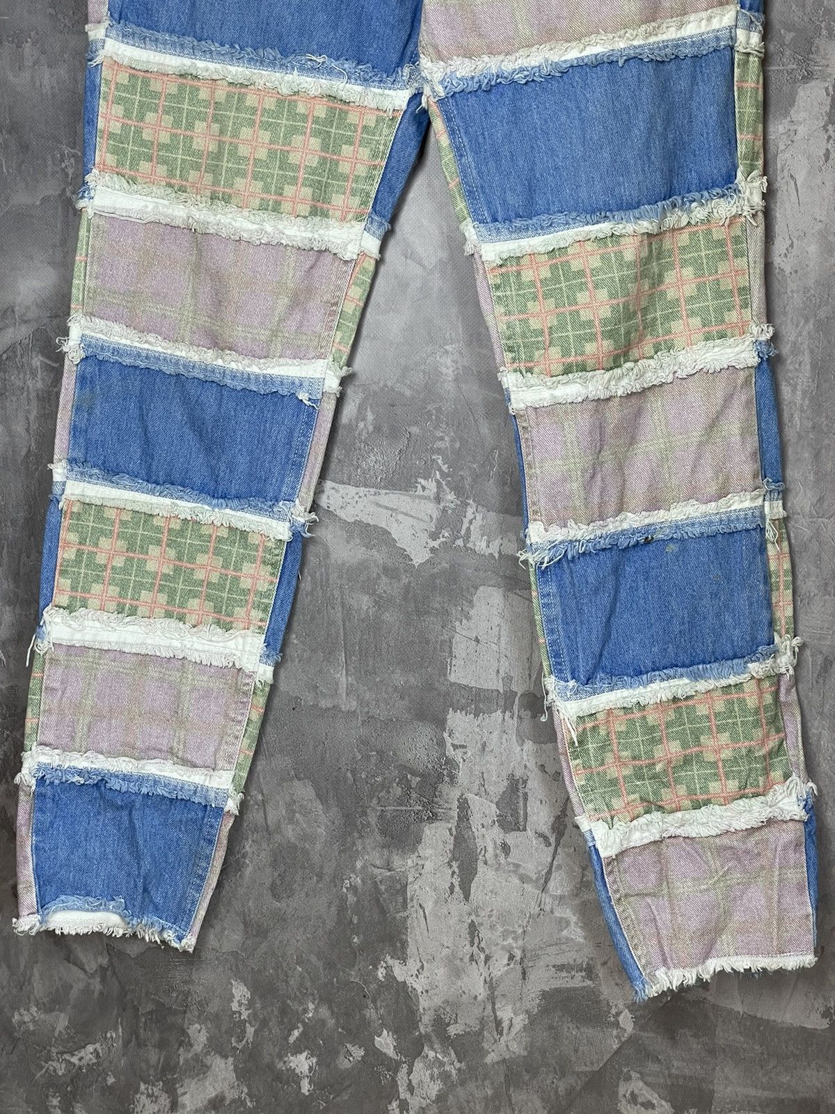 Japanese Brand Ragged Denim Y2K Distressed Style Knitted Denim Jeans Size 32" / US 10 / IT 46 - 6 Thumbnail