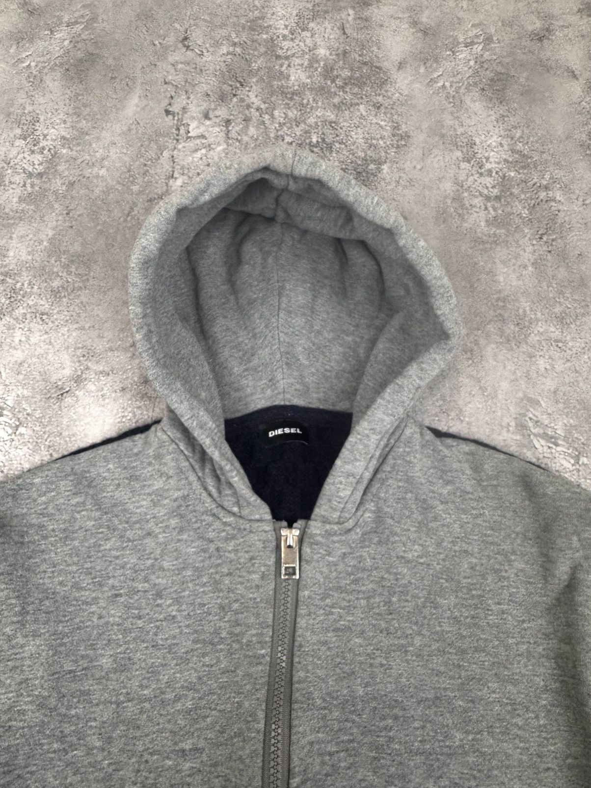 Diesel Diesel Men Cable Zip-up Hoodie Grey/navy Size S Size US S / EU 44-46 / 1 - 5 Thumbnail