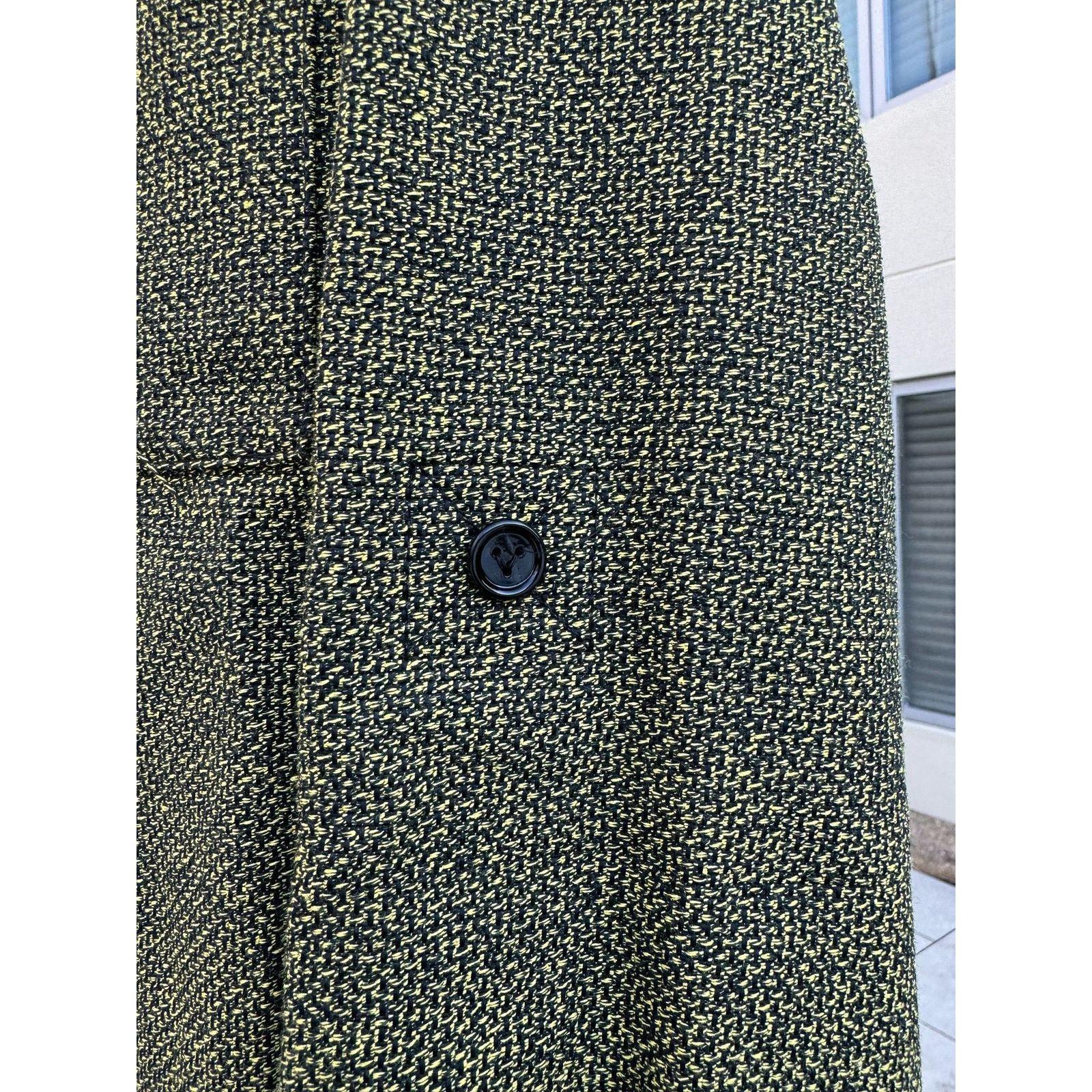 Bottega Veneta o1rshd1 Textured Cotton Mouline Shirt in Black/Yellow Size US M / EU 48-50 / 2 - 9 Thumbnail