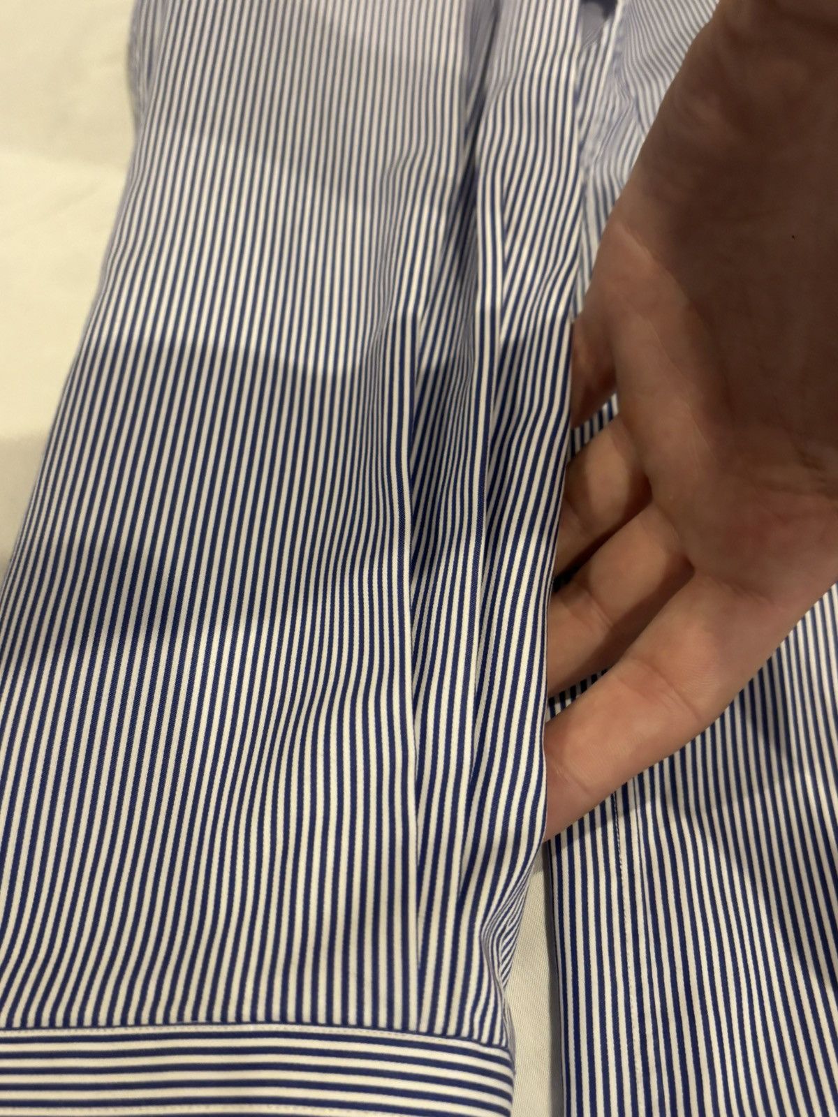 Eton Eton DnA Contemporary Striped White Men's Dress Shirt 46/18 Size US S / EU 44-46 / 1 - 6 Thumbnail