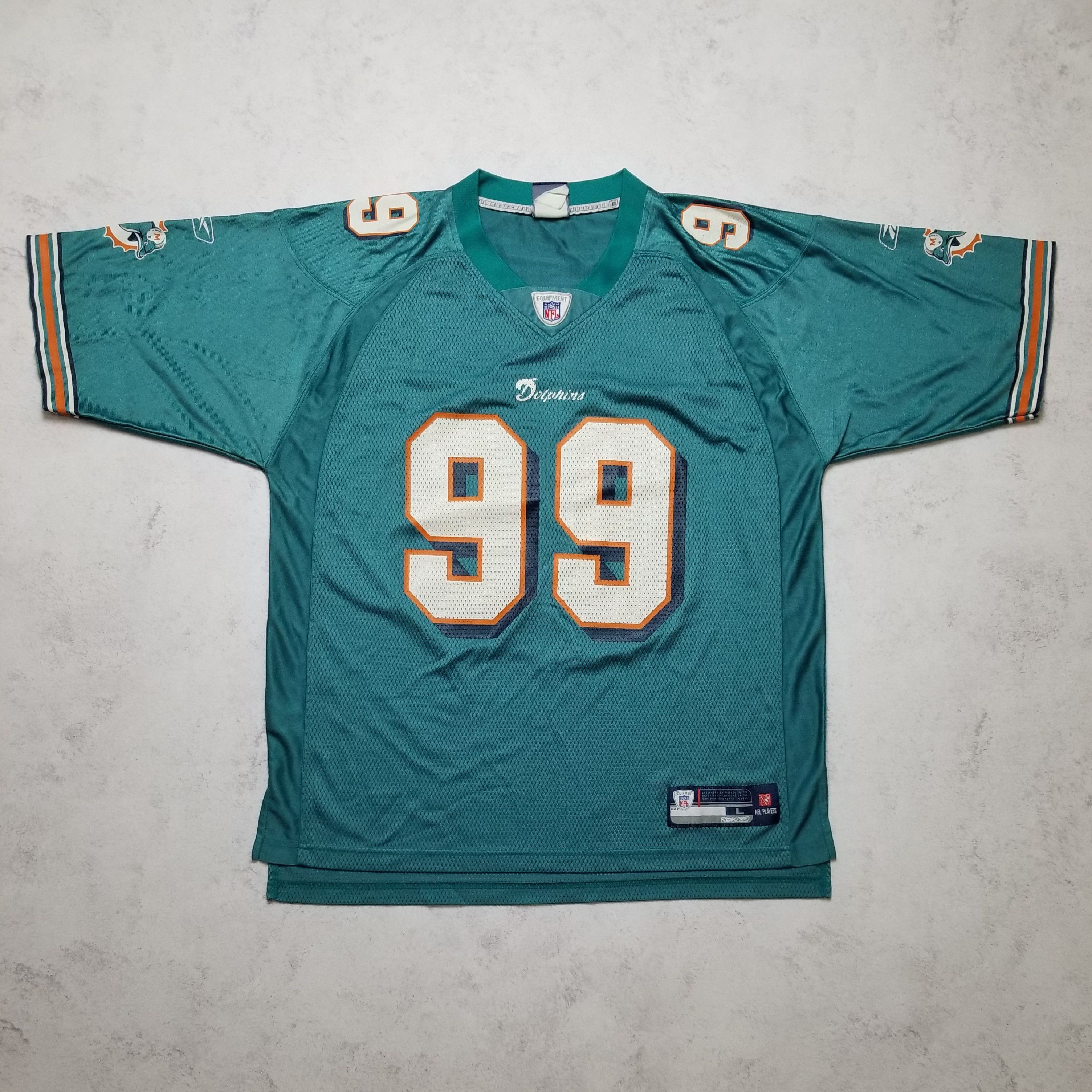 Reebok VTG Miami Dolphins Jason Taylor #99 Football Teal Jersey Size US L / EU 52-54 / 3 - 1 Thumbnail