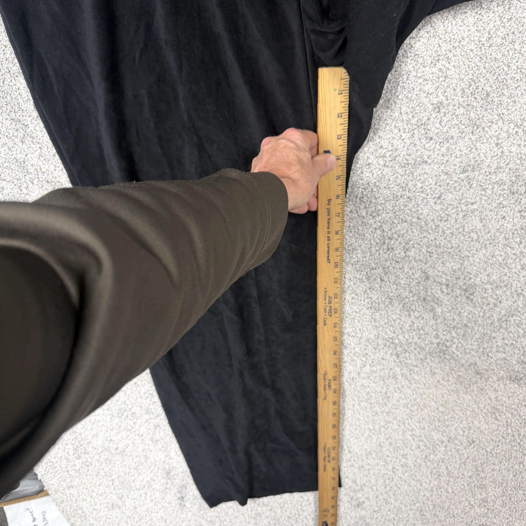 Avenue Avenue Womens Plus Dress Pants 28 Black Stretch Pull On Wide Elastic Waist Inseam 28 Short? (No, keep length) Size 28" / US 6 / IT 42 - 4 Thumbnail