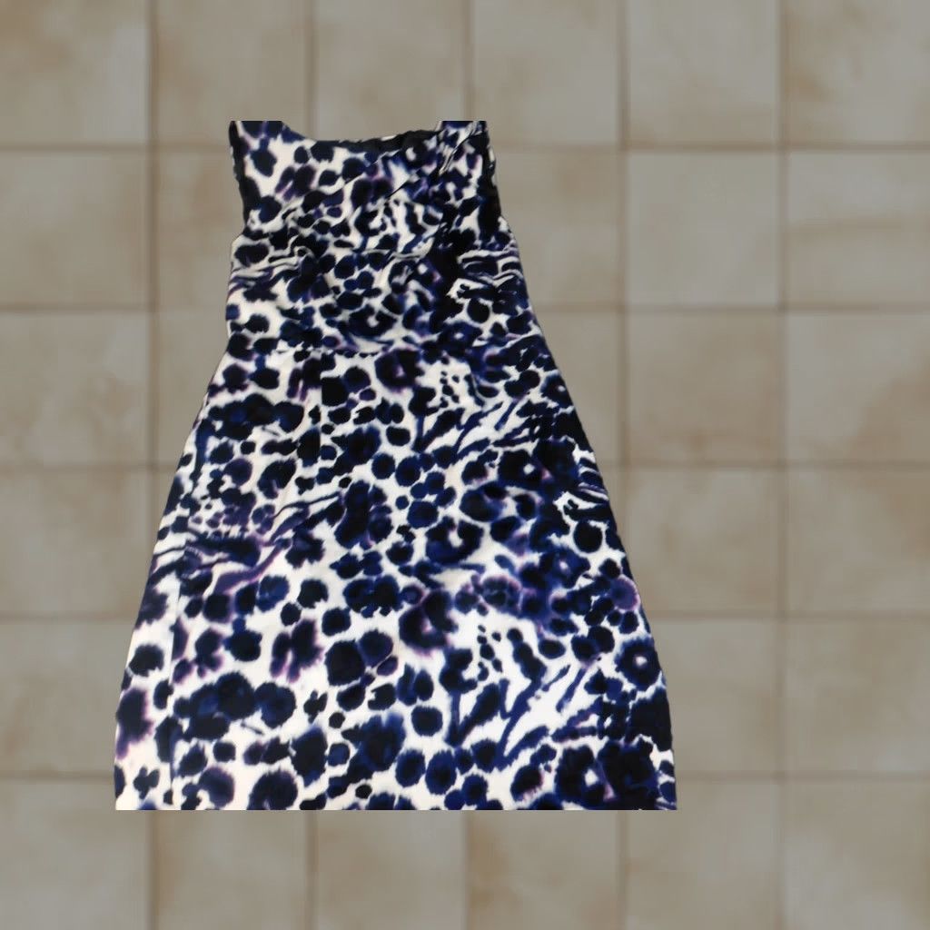 Ann Taylor Ann Taylor Womens Dress A-Line 4 Purple Floral Stretch Zip Sleeveless Knee Length Casual Womens Size S / US 4 / IT 40 - 1 Thumbnail