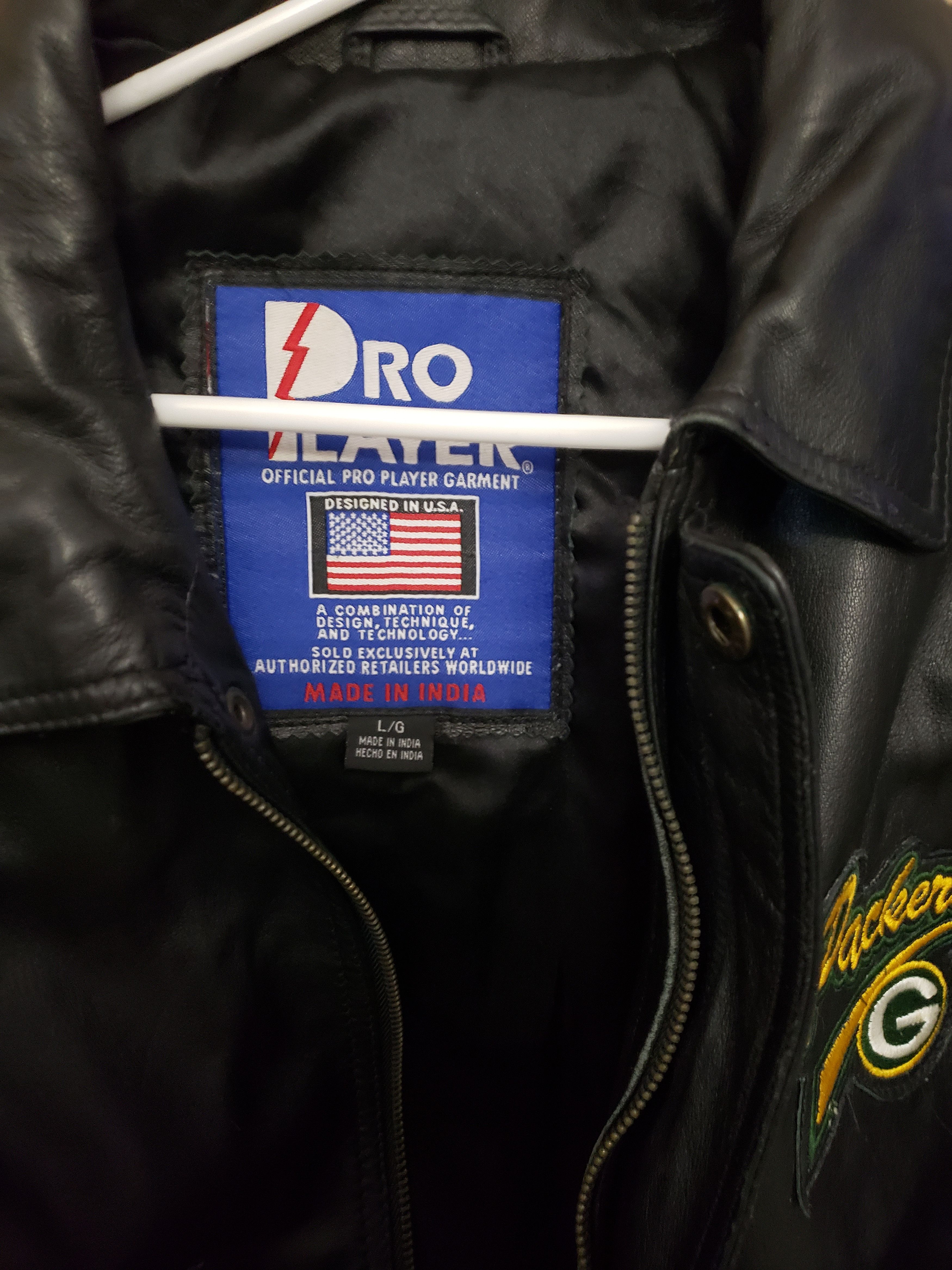 Pro Player Vintage Pro Player Green Bay Packers Black Leather Jacket Size US L / EU 52-54 / 3 - 3 Thumbnail