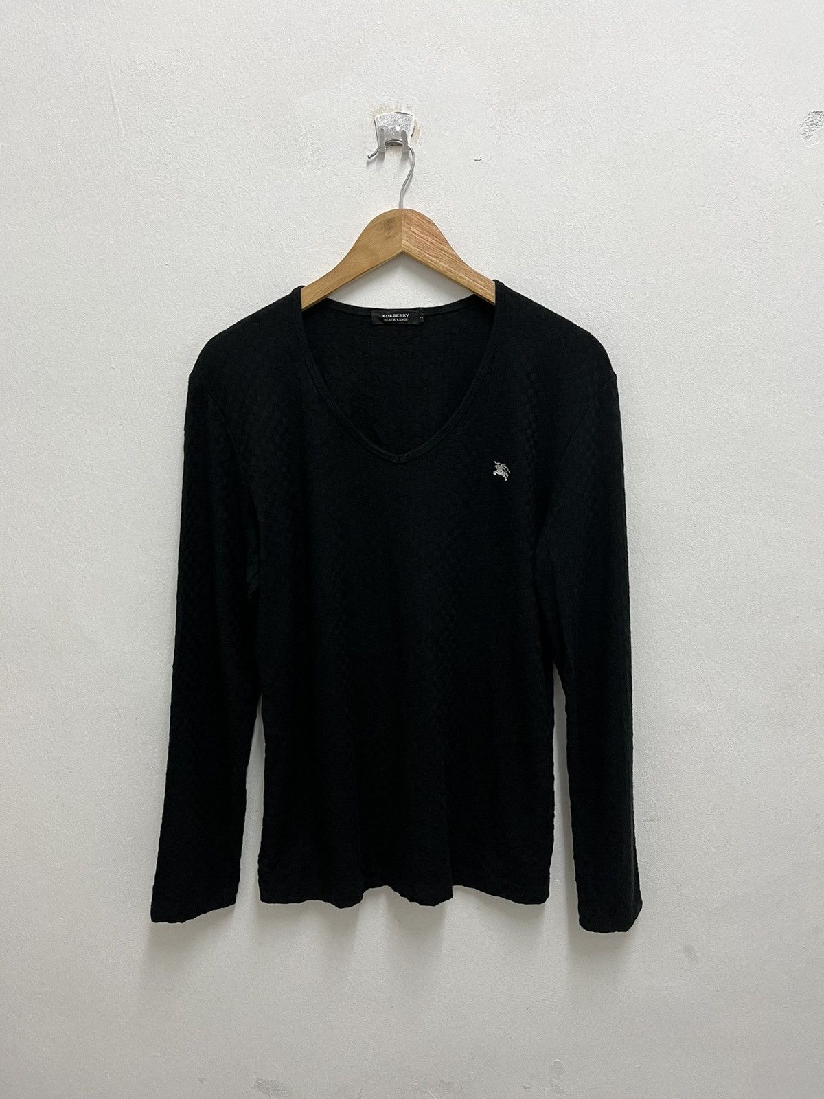 Black Label Burberry Black Label Long Sleeve Japan V Neck T shirt Size US S / EU 44-46 / 1 - 2 Thumbnail