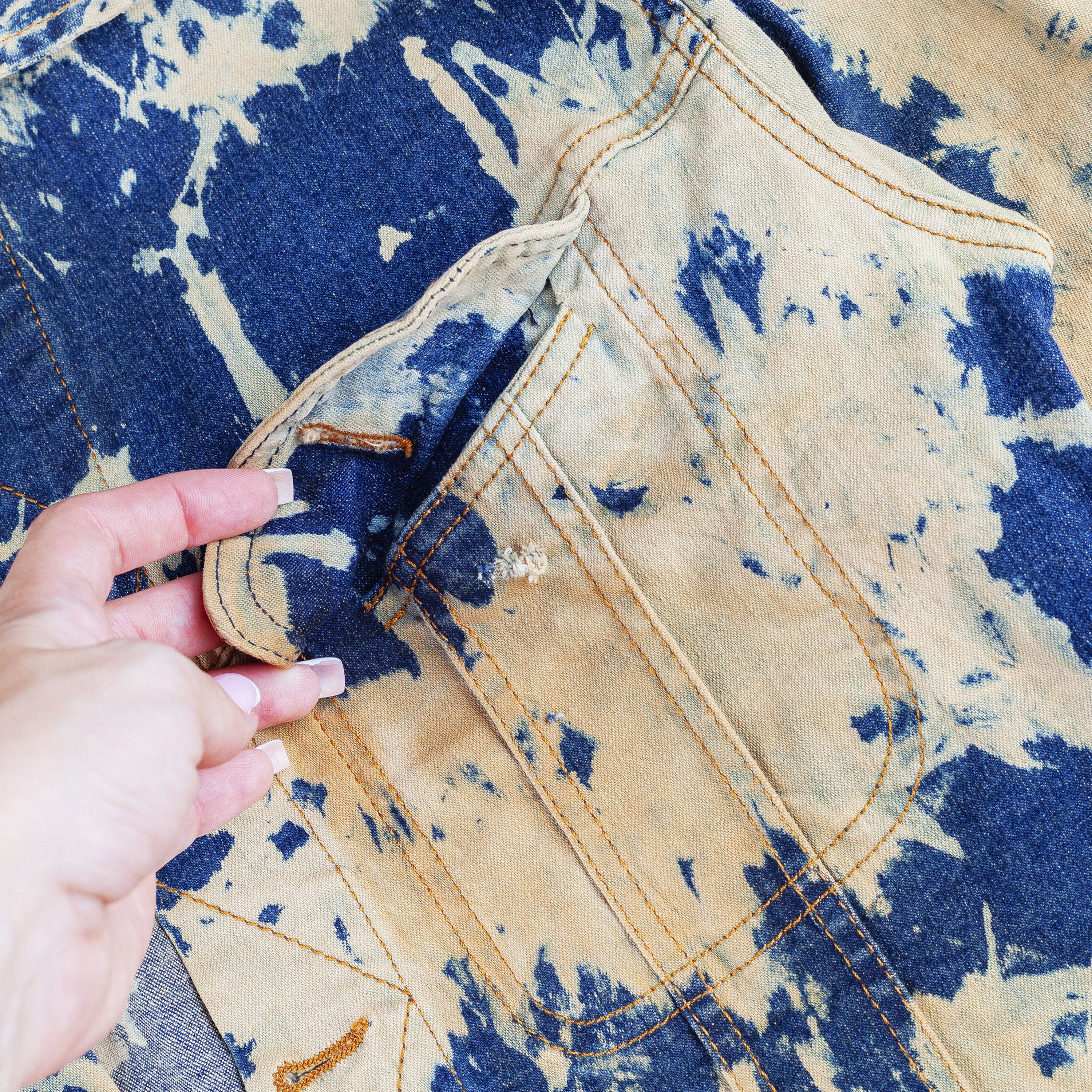 plein sud Plein Sud Bleached Acid Vintage Denim Jacket (M) Size M / US 6-8 / IT 42-44 - 8 Thumbnail