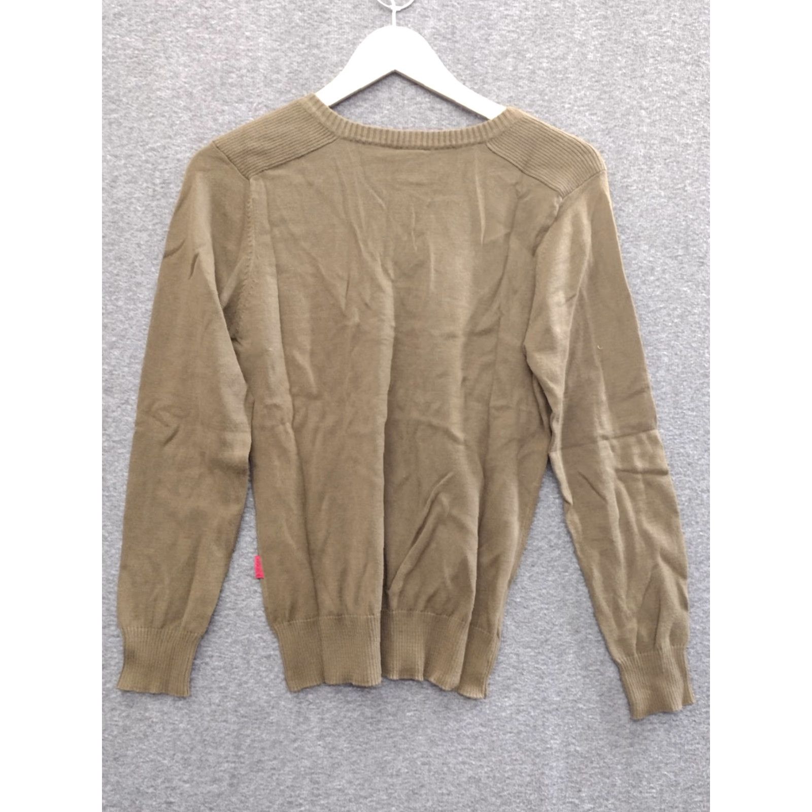 Aeronautica Militare Elite Tribe Aeronautica Militare 2 Button Long Sleeve Knitted Sweater Brown L Mens Pullover Knit Wool V-Neck Size US L / EU 52-54 / 3 - 2 Thumbnail